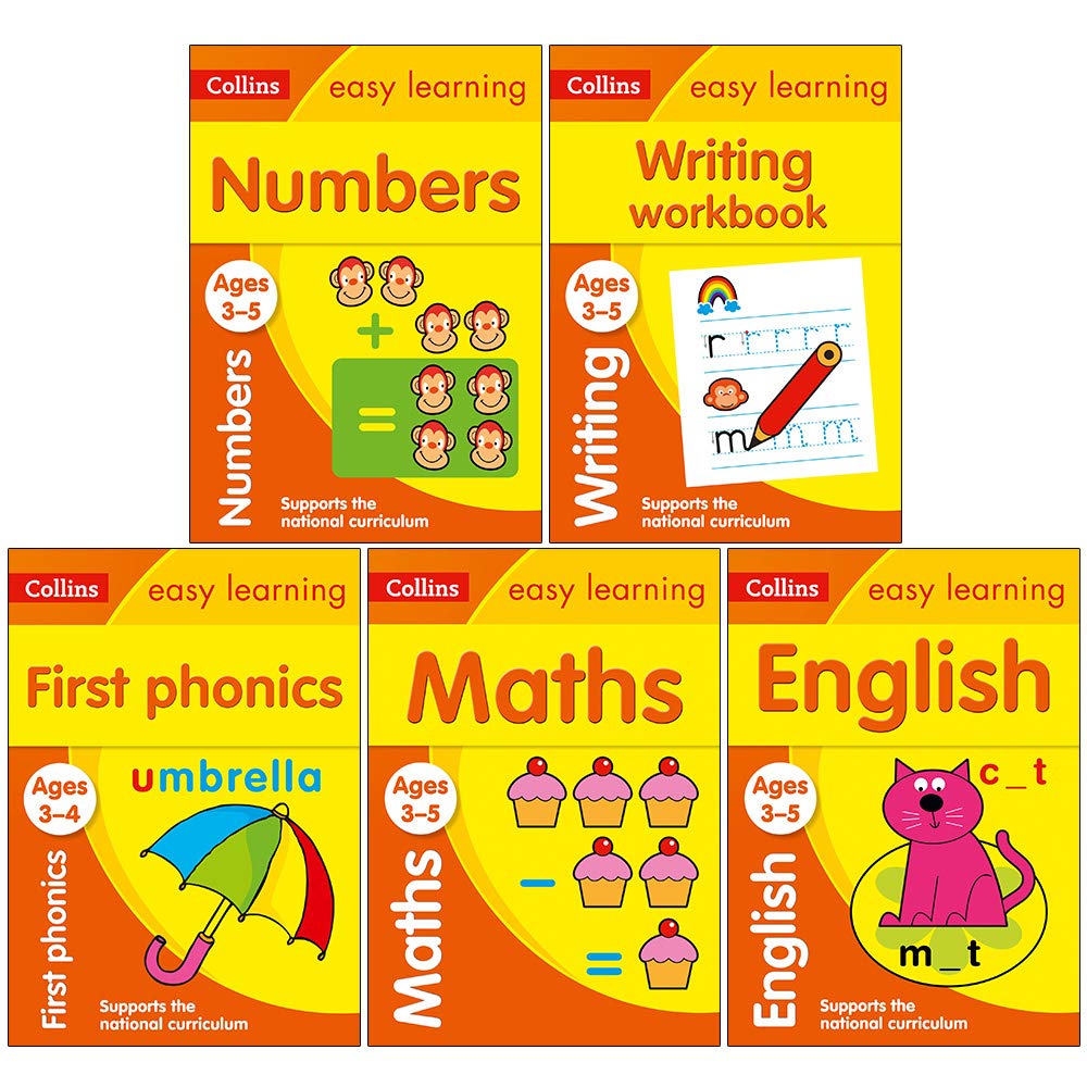 Preschool Learning 5 Books Collection Set - Ages 3-5 - Paperback - Lets Buy Books