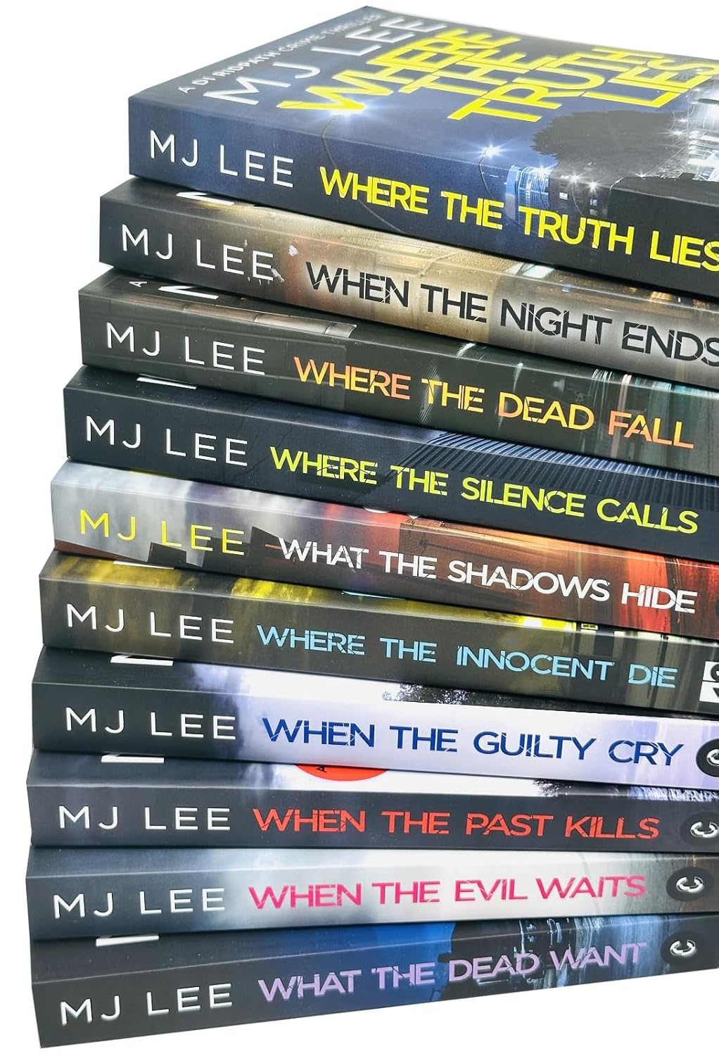 M J Lee DI Ridpath Series Collection 10 Books Set When the Evil Waits, Where the Innocent Die - Lets Buy Books