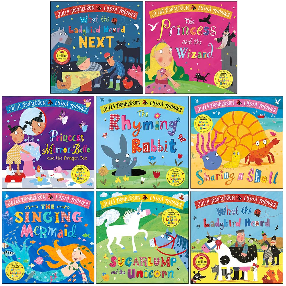 What the Ladybird Heard & other Stories 8 Books Set by Julia donaldson Paperback - Lets Buy Books