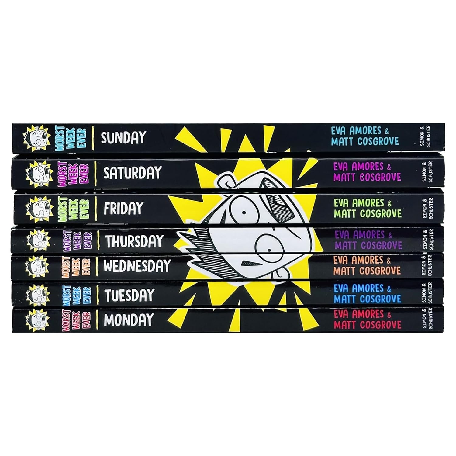 Worst Week Ever! Series 7 Books Collection Set By Eva Amores & Matt Cosgrove Thursday, Saturday - Lets Buy Books
