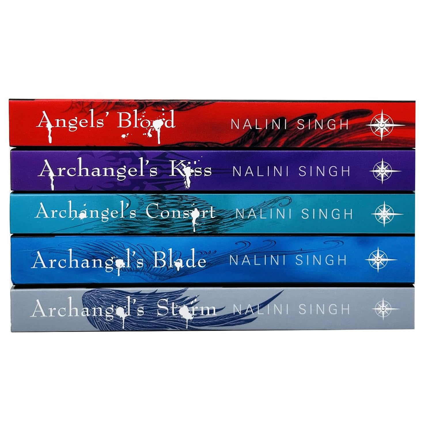 Guild Hunter Series 1-5 Books Collection Set By Nalini Singh (Angels' Blood, Archangel's Kiss, Archangel's Consort, Archangel's Blade & Archangel's Storm) - Lets Buy Books