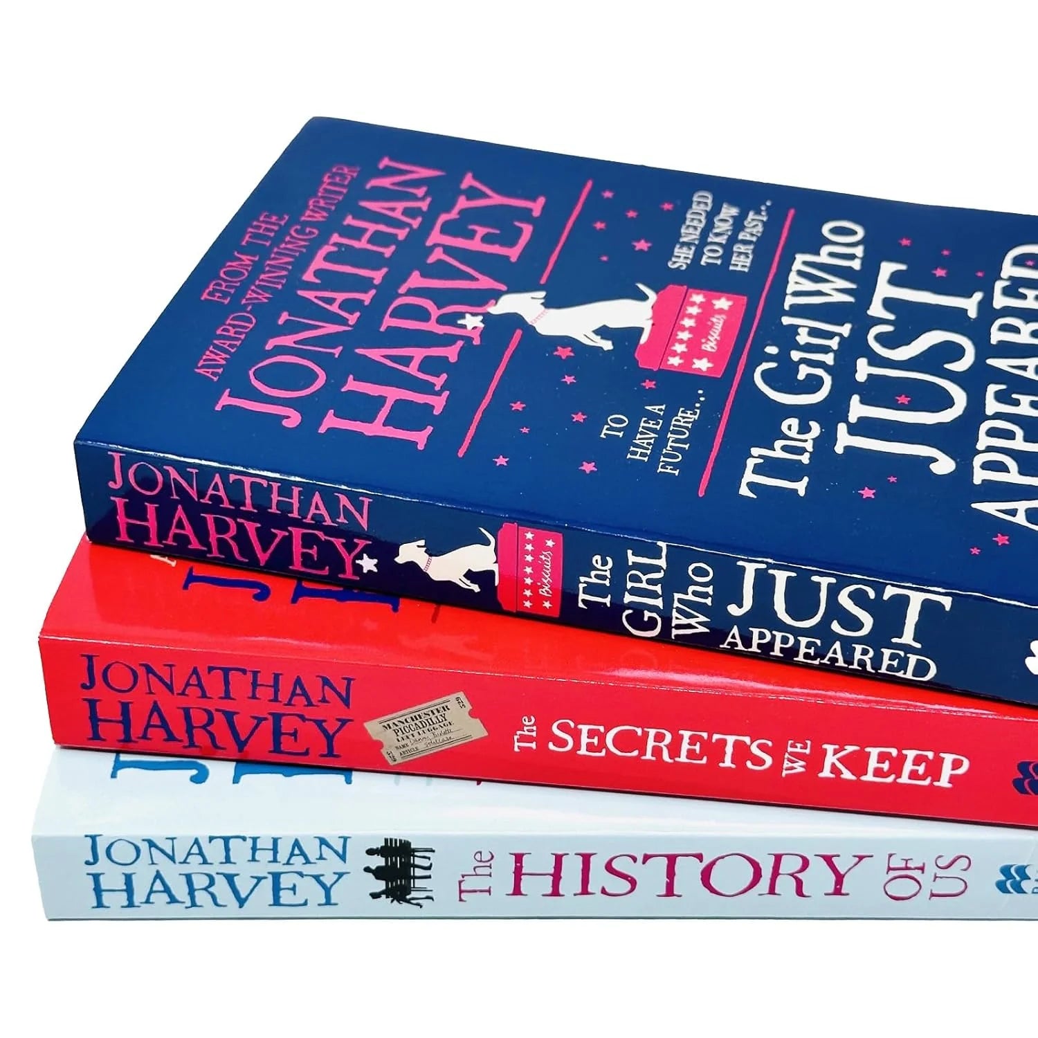 Jonathan Harvey 3 Books Collection Set (The Girl Who Just Appeared, The Secrets We Keep and The History of Us) by Jonathan Harvey