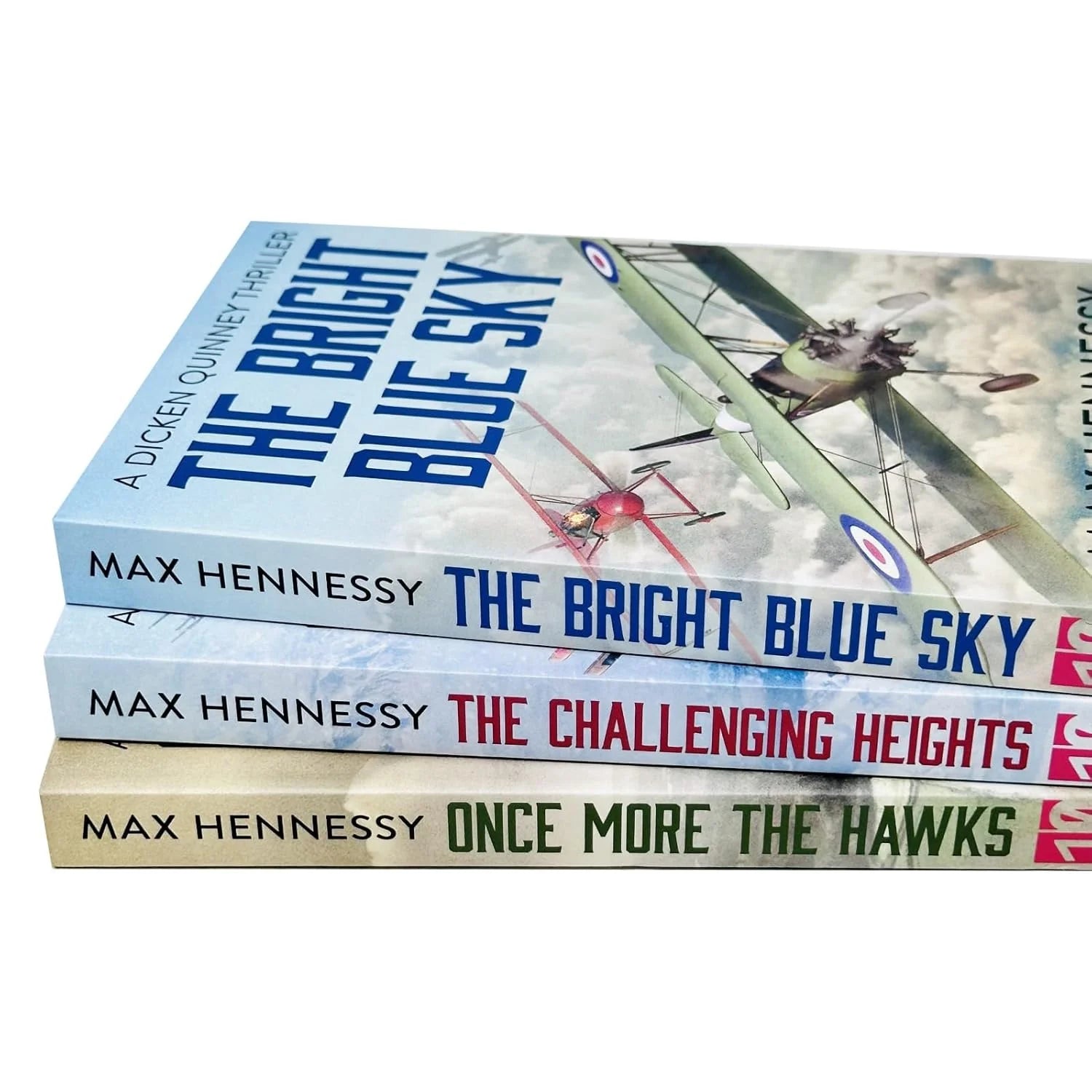 Max Hennessy RAF Trilogy 3 Books Collection Set (The Bright Blue Sky, The Challenging Heights ,Once More the Hawks) by Max Hennessy