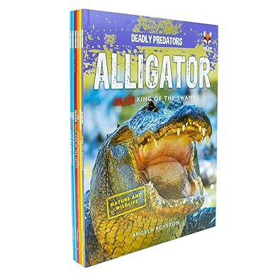 Deadly Predators Killer Kings of the Animal Kingdom 6 Books Collection Set Alligator, Lion - Lets Buy Books