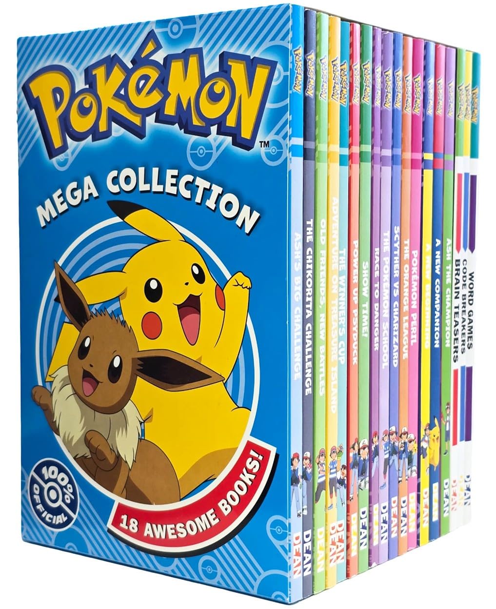 Pokemon Mega Collection 18 Books Box Set Code Breakers, Brain Teasers, Ash The Champion - Lets Buy Books