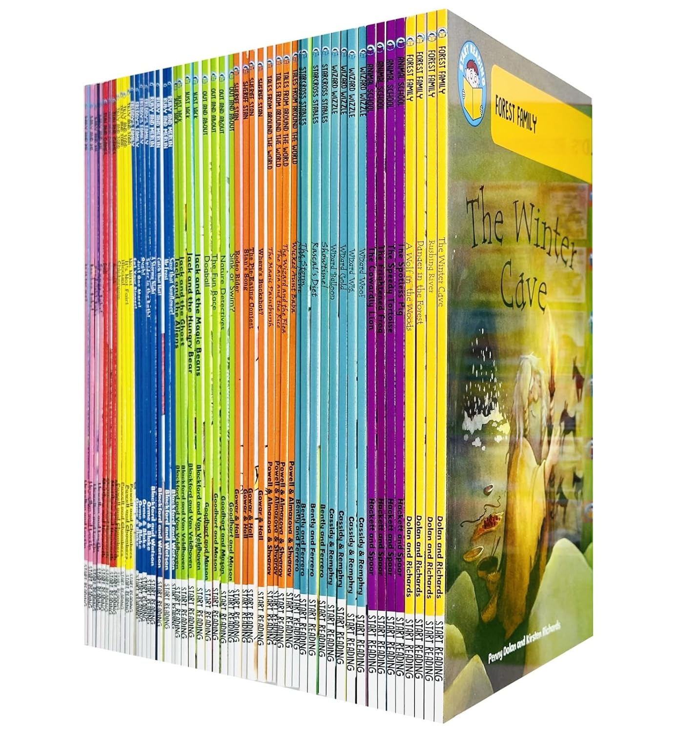 Start Reading Series 52 Books Collection Set Danger in the Forest, A Wolf in the Woods - Lets Buy Books