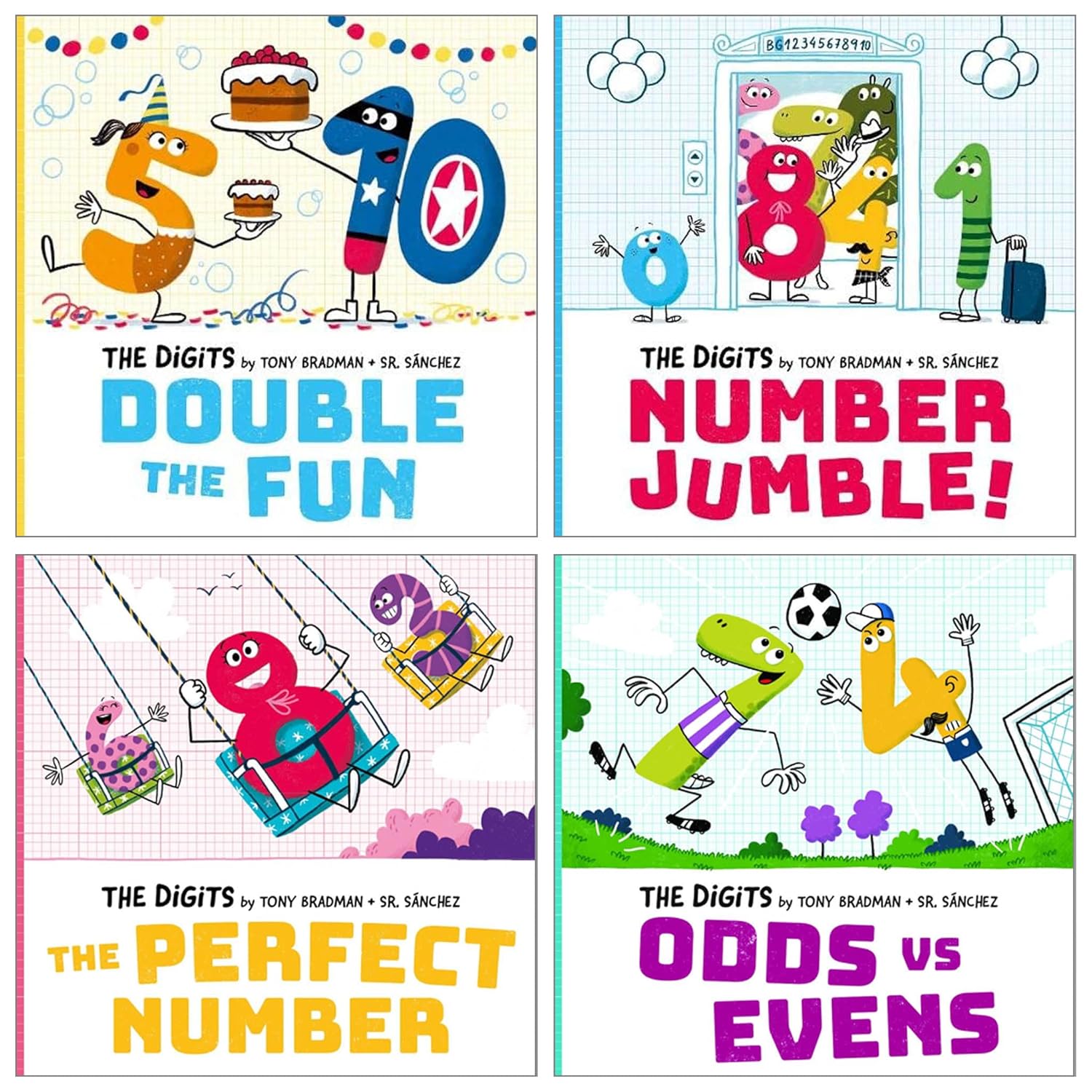 The Digits Series 4 Books Collection Set - Ages 3-7 - Paperback - Lets Buy Books