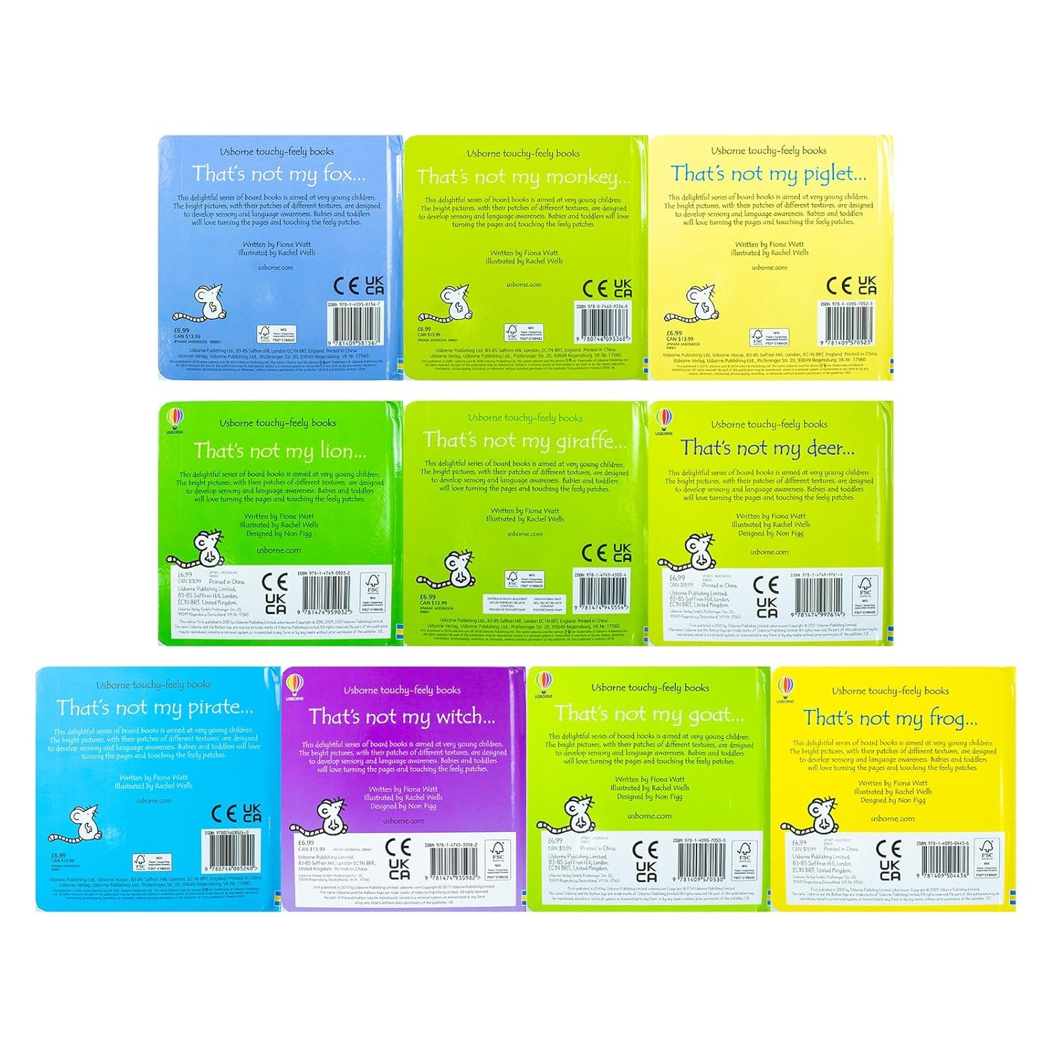 Usborne Touchy Feely That's Not My 10 Books Collection Series (3 and 4) by Fiona Watt - Lets Buy Books