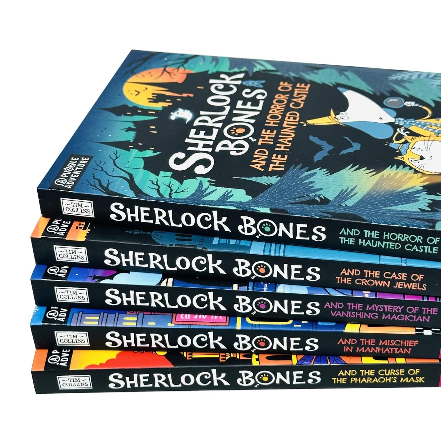 Adventures of Sherlock Bones by Tim Collins 5 Books Set - Fiction - Paperback - Lets Buy Books