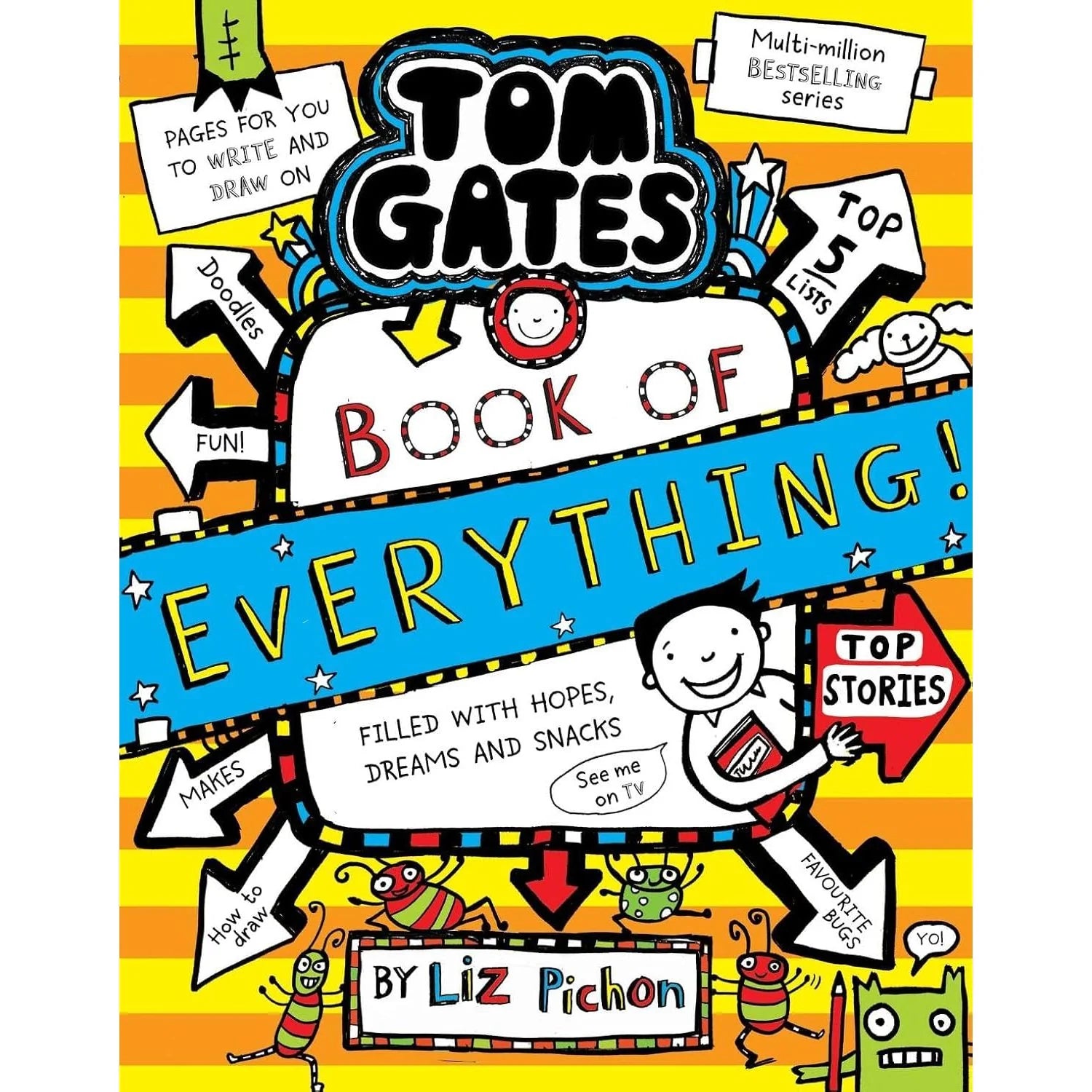 Tom Gates Series 4 Books Collection Set By Liz Pichon (Ha! Ha! Hilarious, Book of Everything) by Liz Pichon