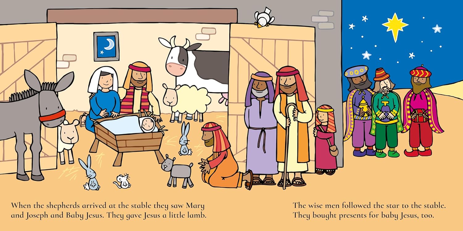 Touchy-Feely Nativity by Rachel Wells - Ages 0-5 - Board Book - Lets Buy Books