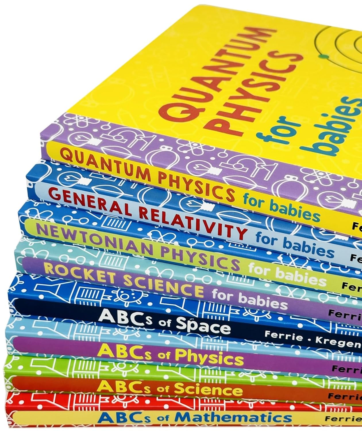 Baby University Collection 8 Books Set By Chris Ferrie General Relativity, Newtonian Physics, Quantum Physics - Lets Buy Books