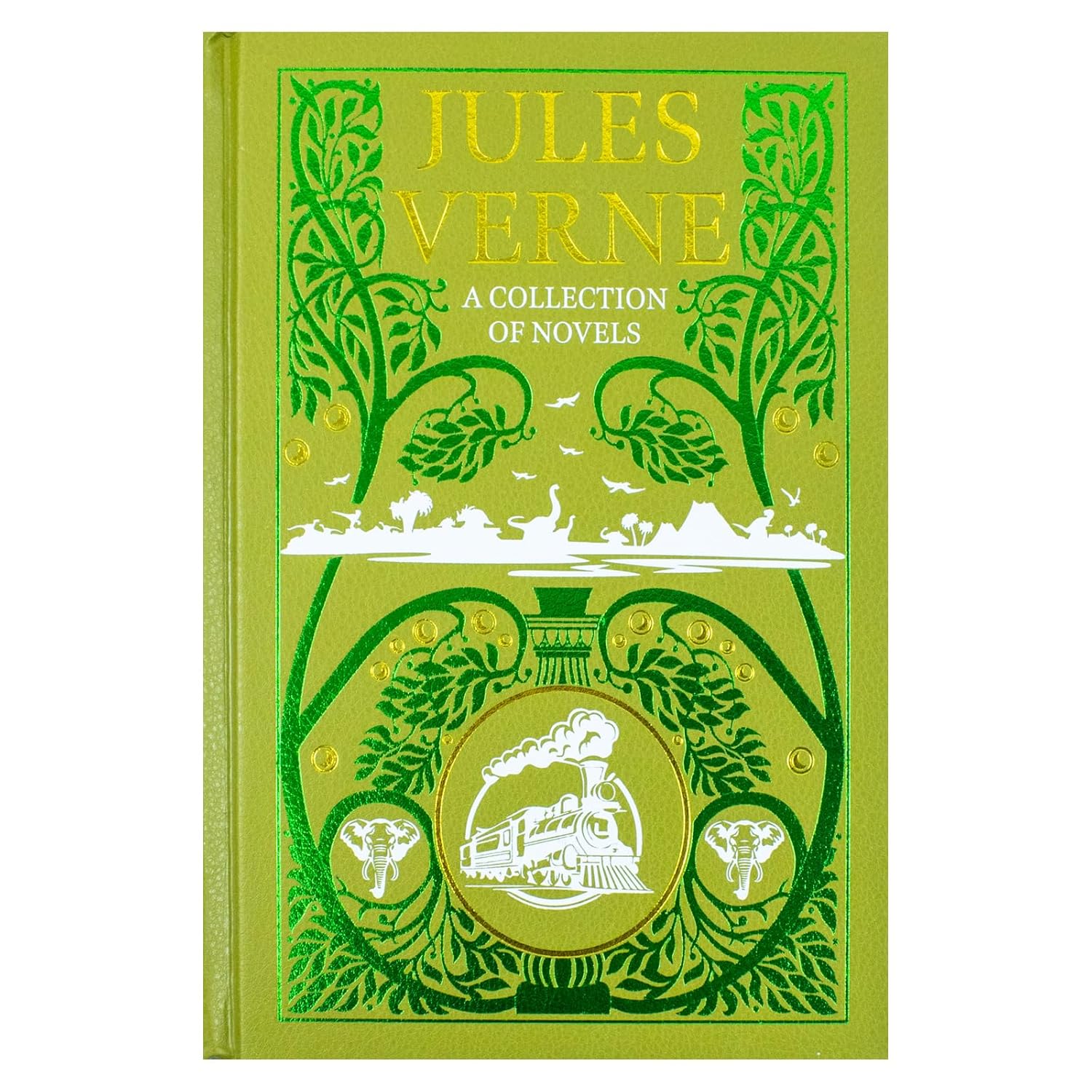 A Collection of Jules Verne Novels Deluxe Leather Bound Classic by Jules Verne Leather Bound - Lets Buy Books