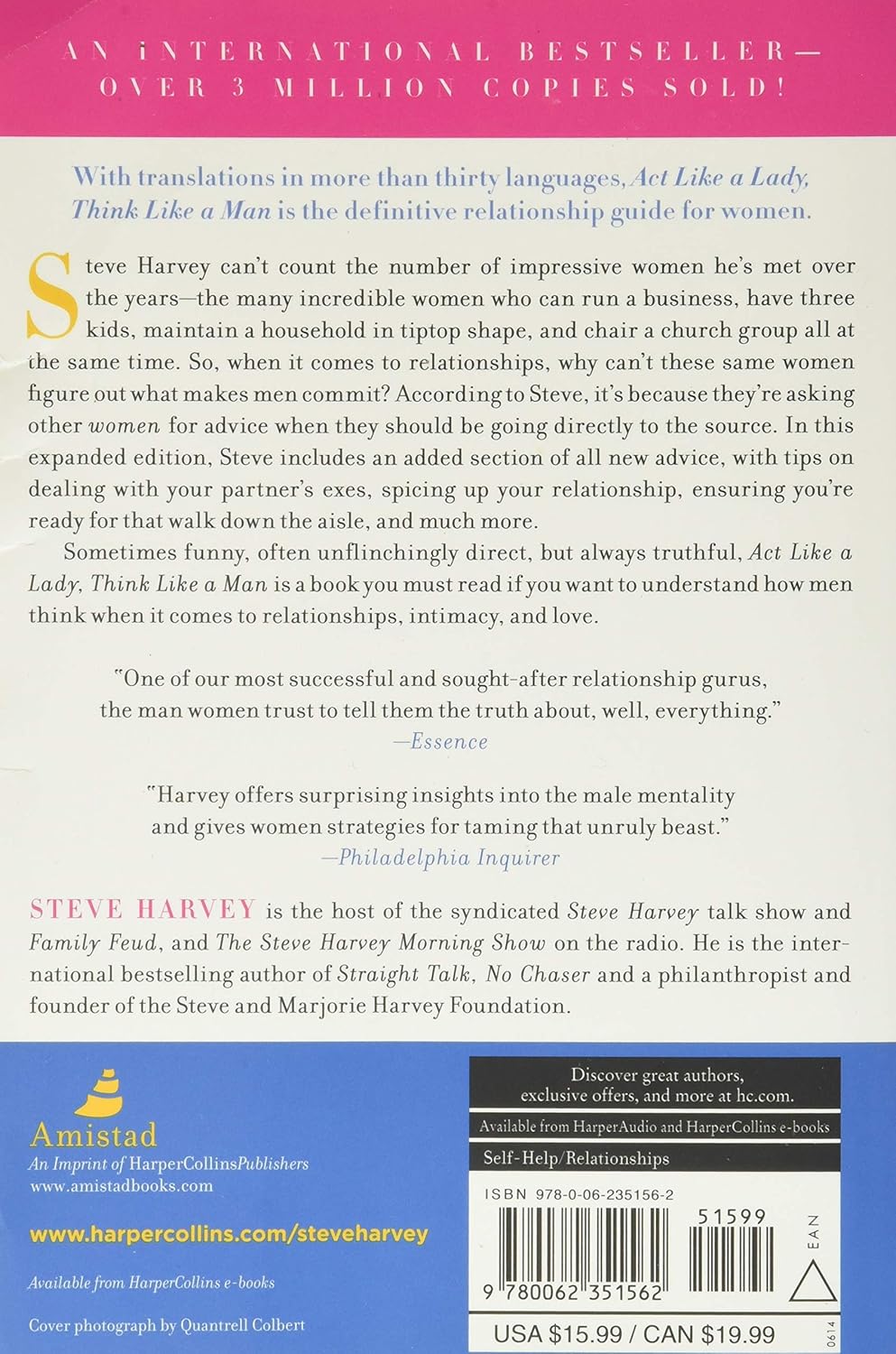 Act Like a Lady, Think Like a Man by Steve Harvey - Non Fiction - Paperback - Lets Buy Books