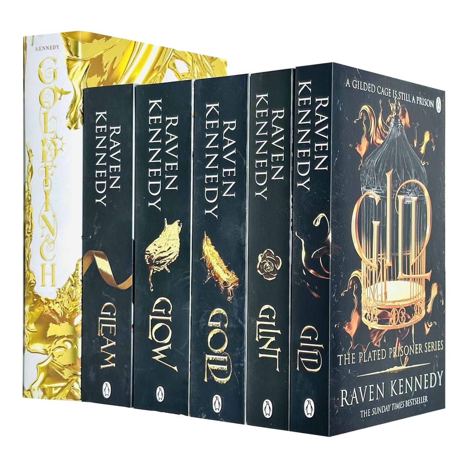 The Plated Prisoner Series By Raven Kennedy 6 Books Collection Set Glow, Gold,Gild, Glint, Gleam, Goldfinch - Lets Buy Books