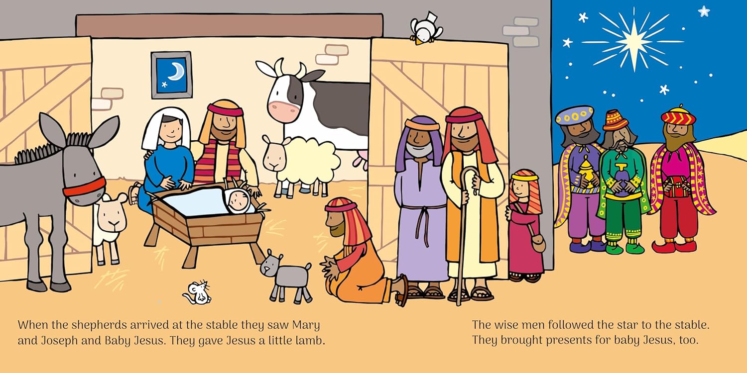 Touchy-Feely Nativity by Rachel Wells - Ages 0-5 - Board Book - Lets Buy Books