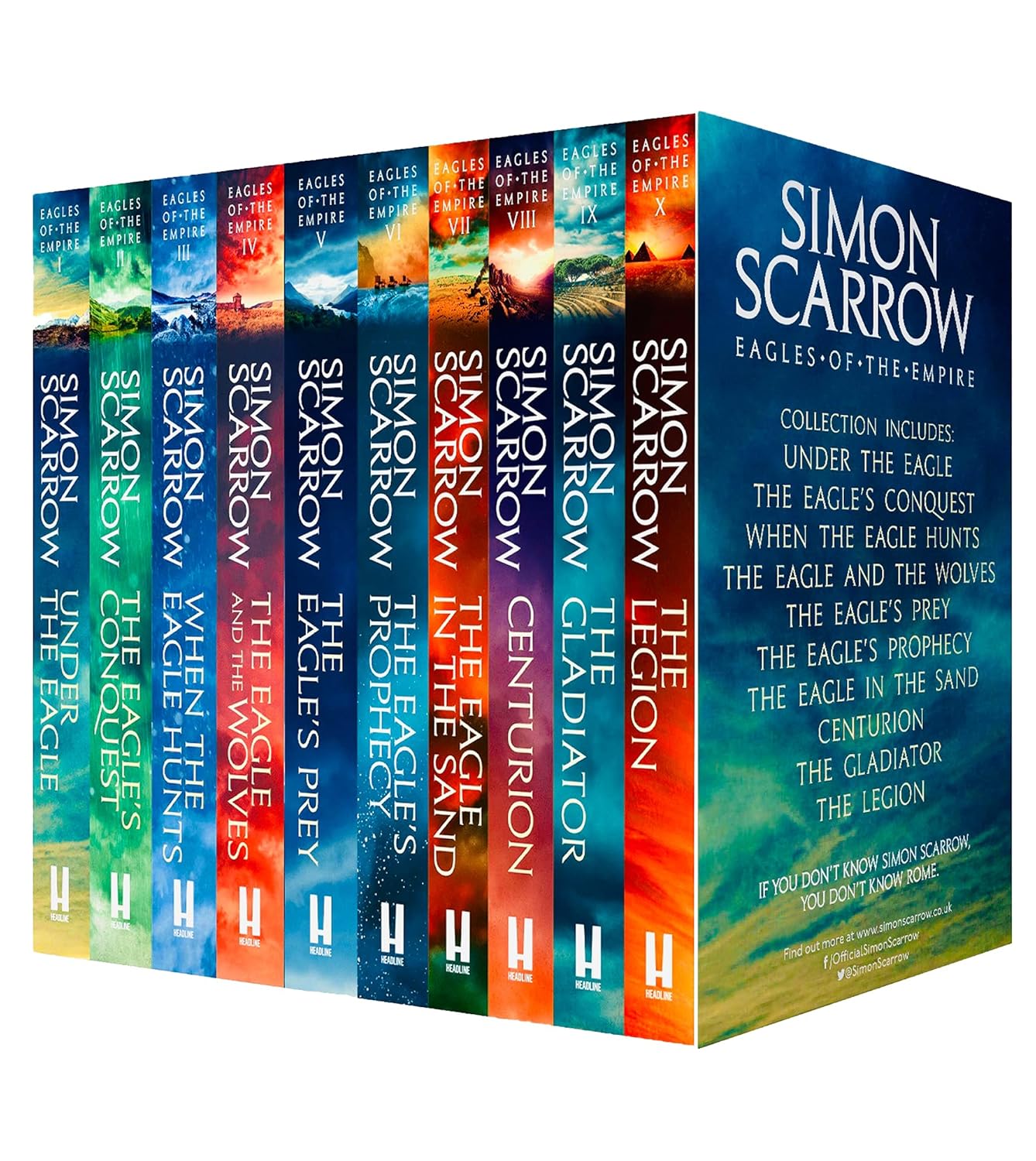 Eagles of Empire Series Books 1-10 Collection Box Set by Simon Scarrow Paperback - Lets Buy Books