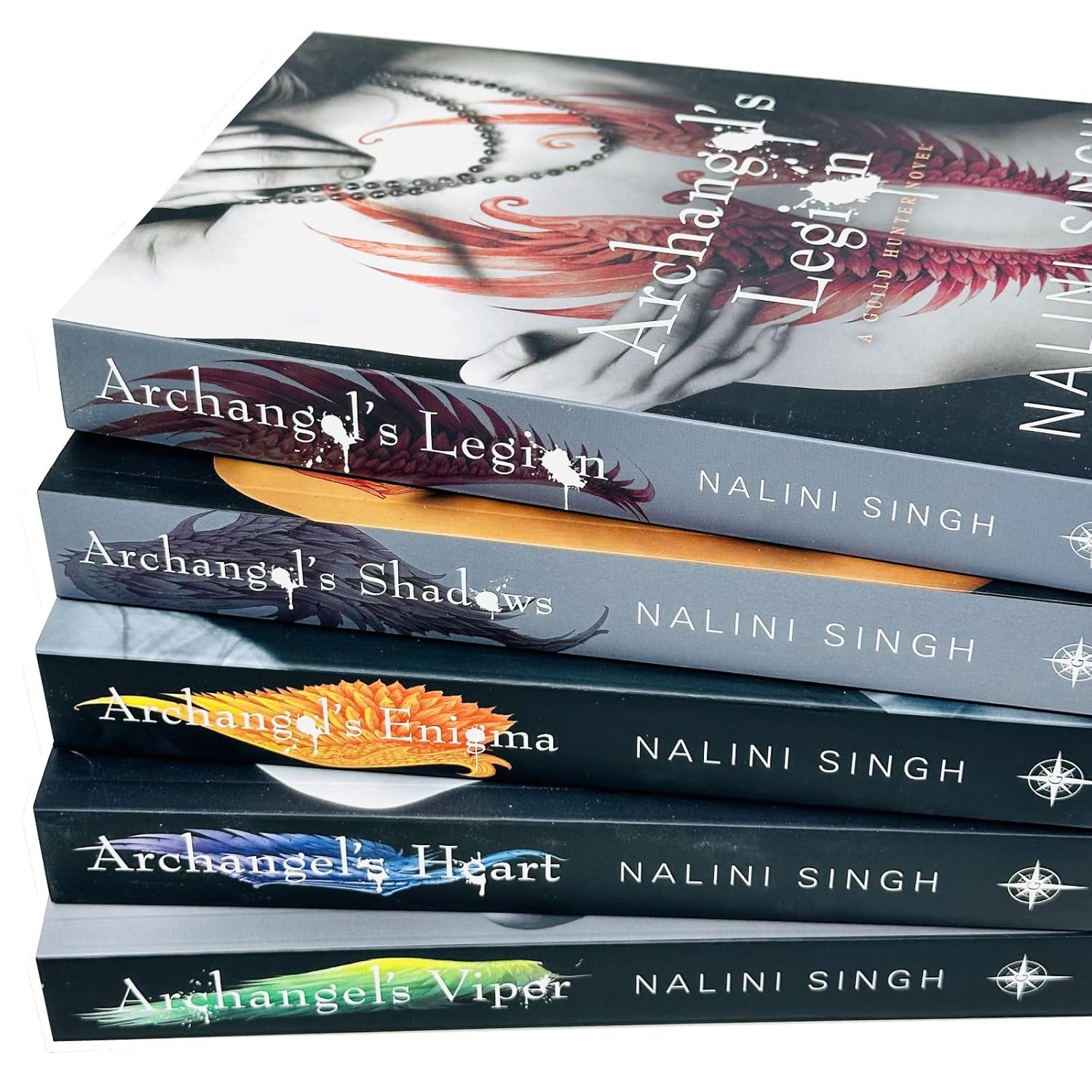 Guild Hunter Series 6-10: 5 Books Collection Set By Nalini Singh (Archangel's Legion, Archangel's Shadows, Archangel's Enigma, Archangel's Heart & Archangel's Viper) - Lets Buy Books