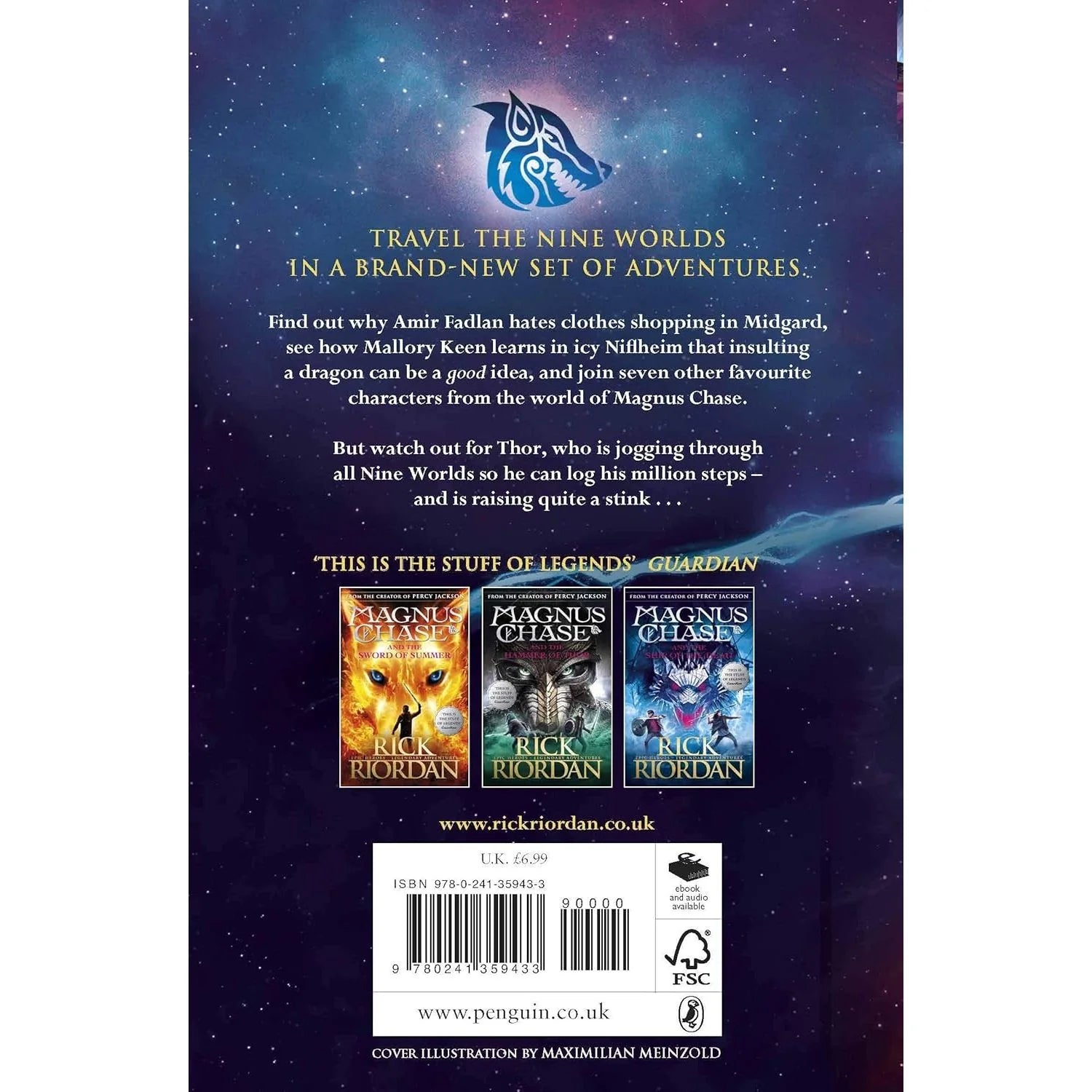 9 From the Nine Worlds: Magnus Chase and the Gods of Asgard by Rick Riordan - Paperback back cover detail