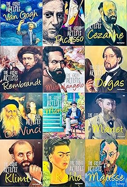The Great Artists Collection of 12 Books Set (Van Gogh, Picasso, Cezanne, Rembrandt) - Lets Buy Books