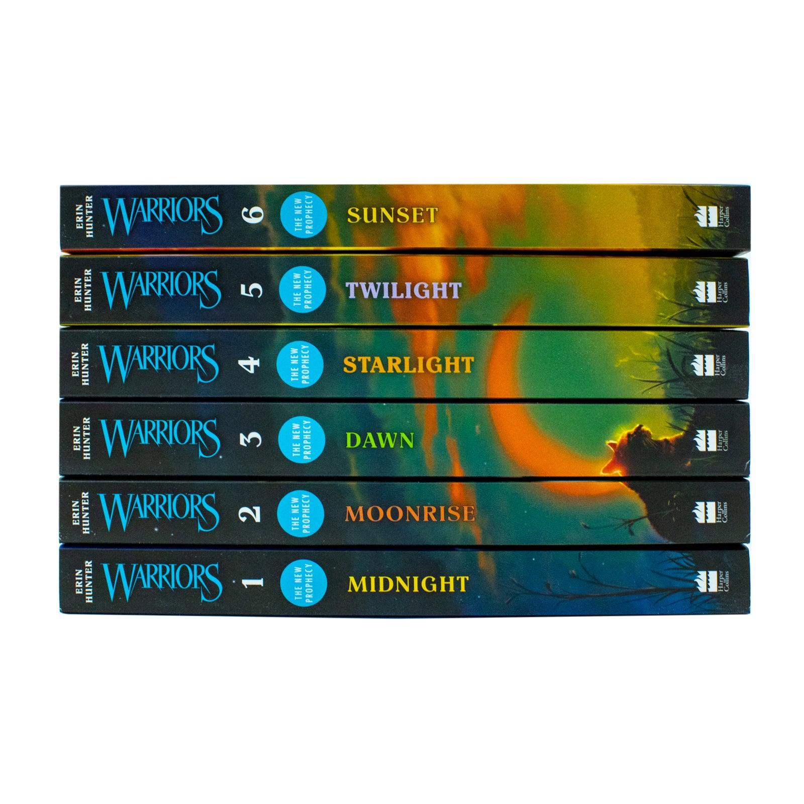 Warrior Cats Series 2: The New Prophecy by Erin Hunter 6 Books Set (Sunset, Twilight, Dawn) - Lets Buy Books