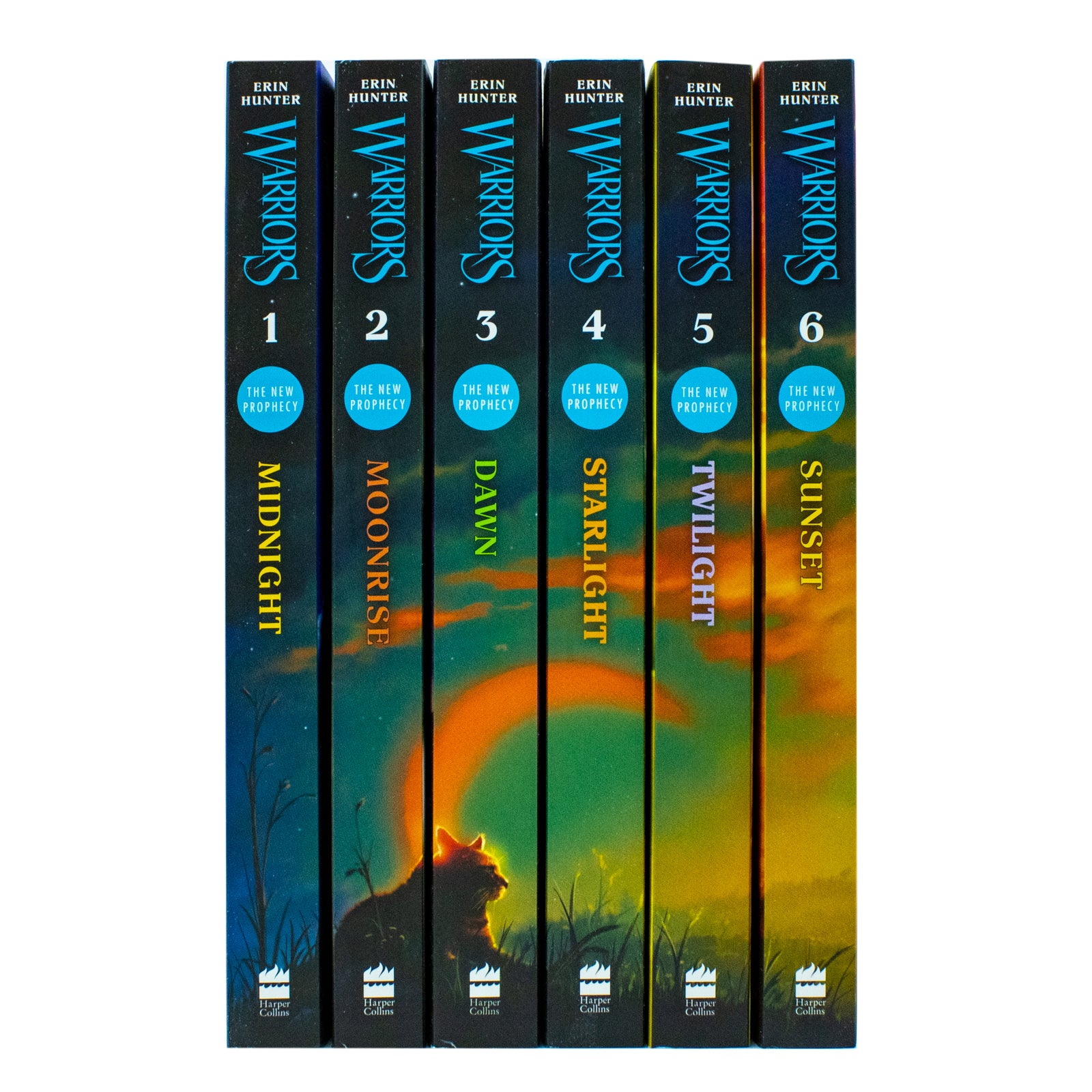 Warrior Cats Series 2: The New Prophecy by Erin Hunter 6 Books Set (Sunset, Twilight, Dawn) - Lets Buy Books