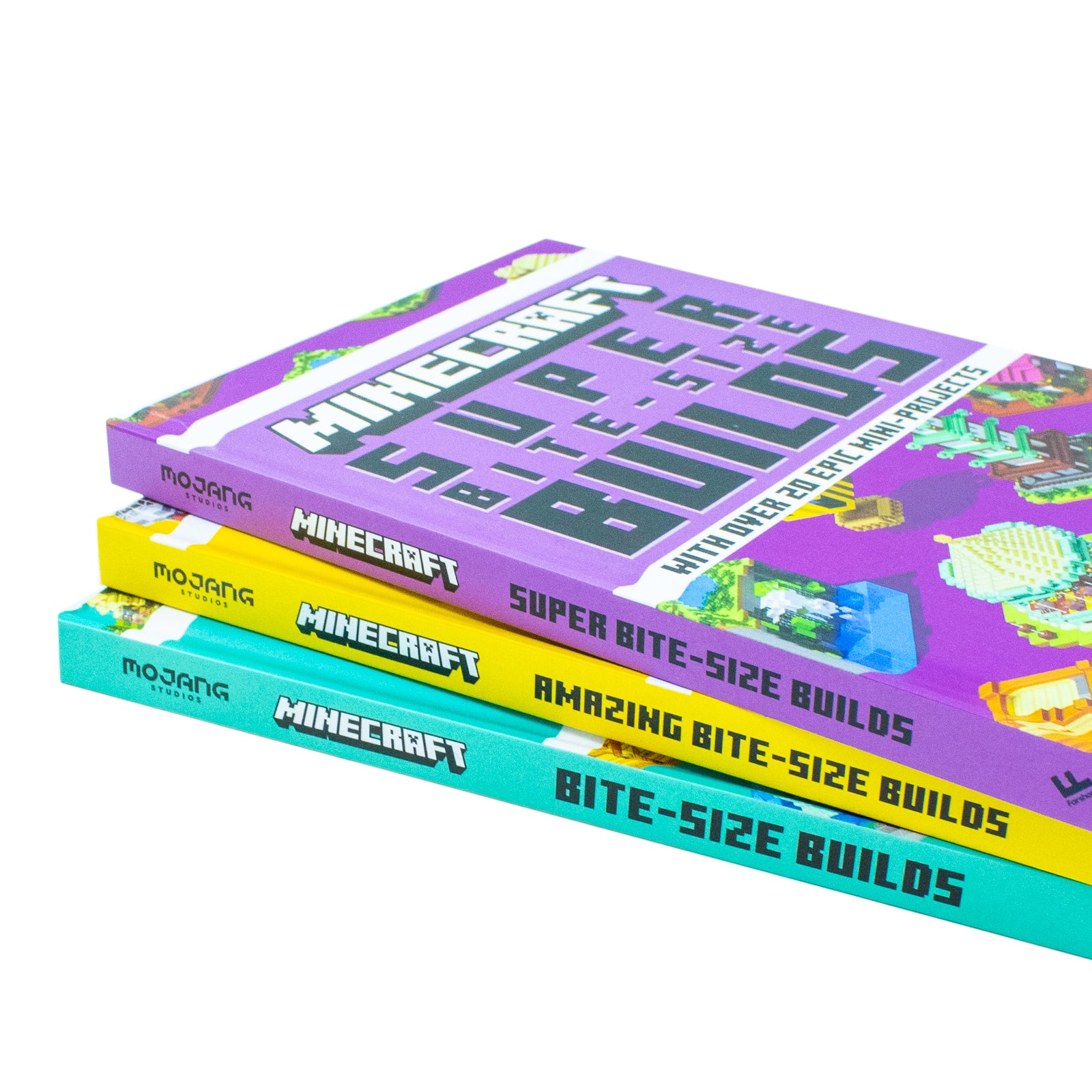 Mojang AB Minecraft Bite-Size Builds Collection 3 Books Set Over 20 Awesome - Lets Buy Books