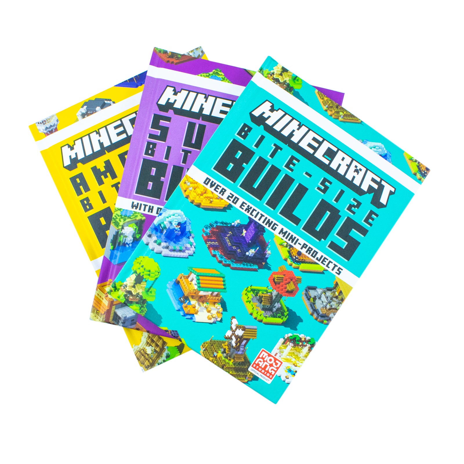 Mojang AB Minecraft Bite-Size Builds Collection 3 Books Set Over 20 Awesome - Lets Buy Books