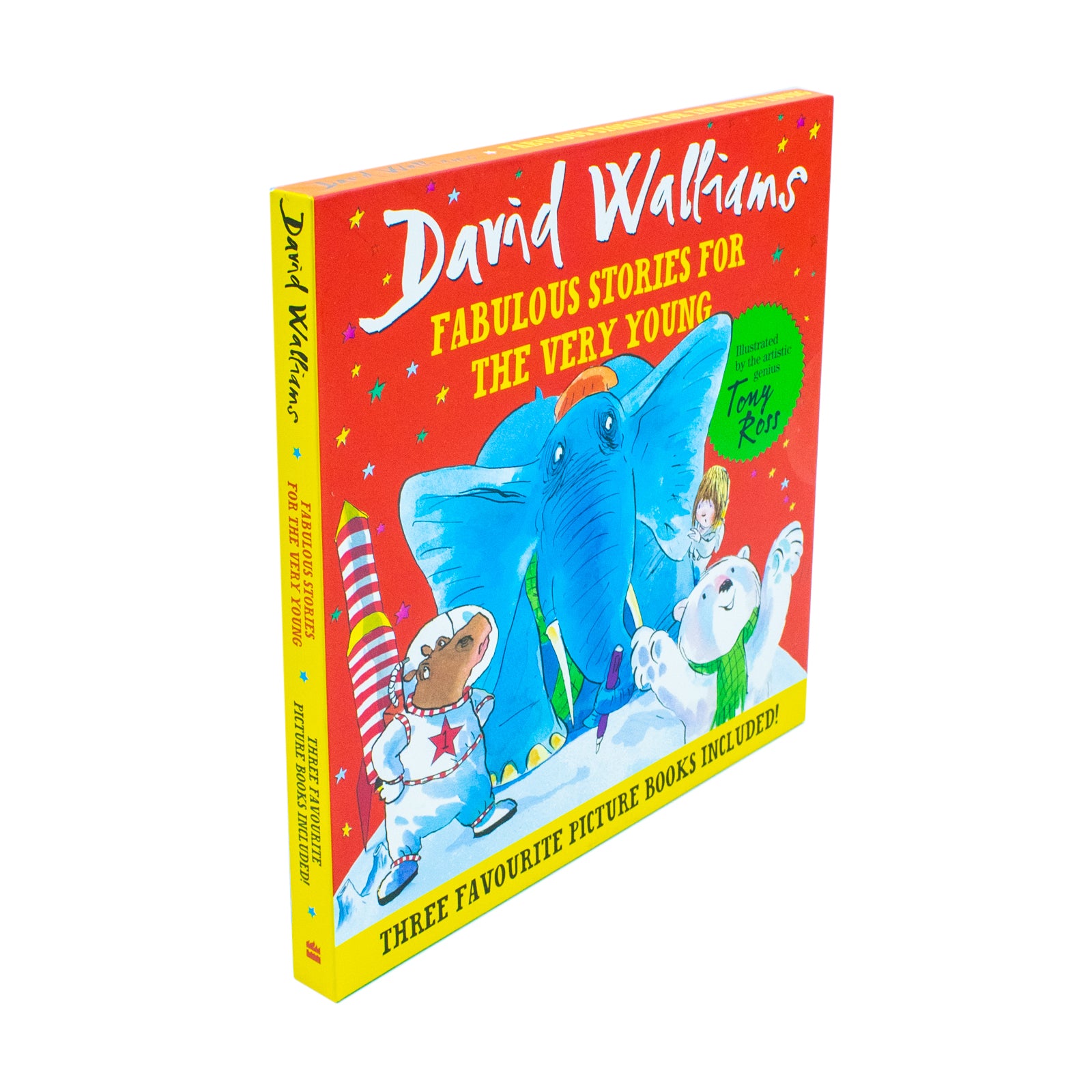 David Walliams Fabulous Stories For The Very Young 3 Picture Books Collection Box Set(The Slightly Annoying Elephant, The First Hippo on the Moon & The Bear Who Went Boo!) - Lets Buy Books