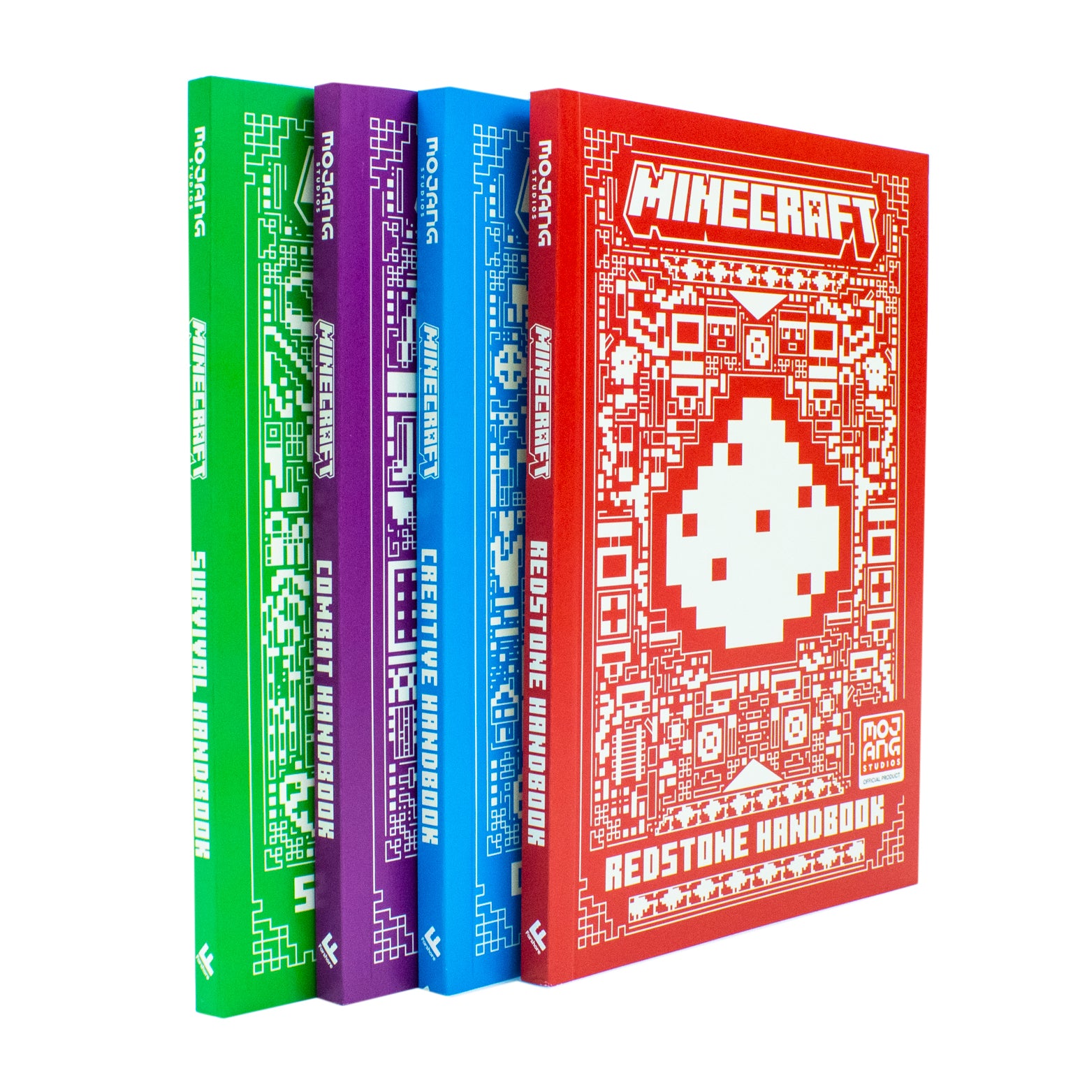 All New Official Minecraft Combat Handbook 4 Books Collection Set By Mojang AB (Combat Handbook, Creative Handbook, Survival Handbook & Redstone Handbook) - Lets Buy Books