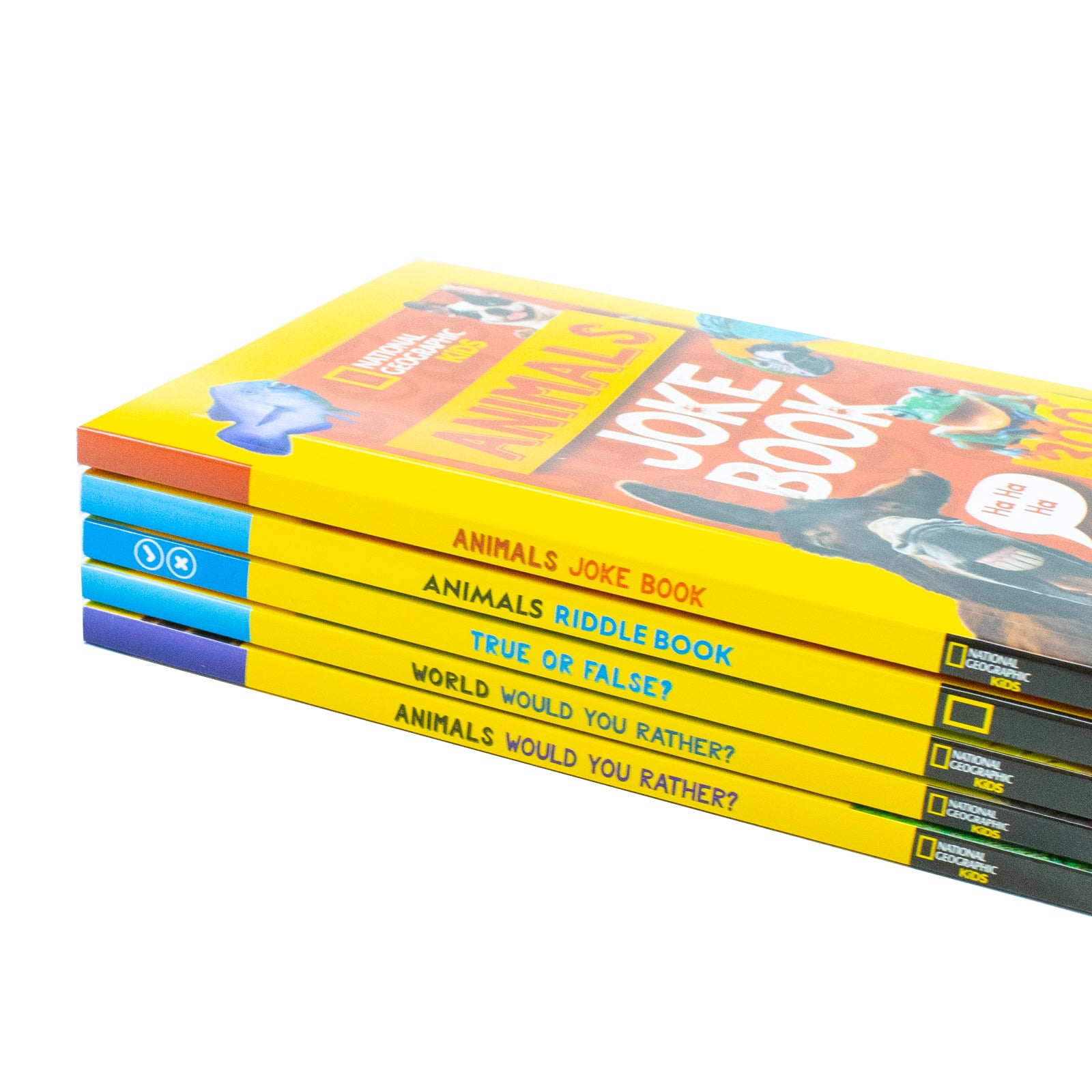 National Geographic Kids A Fun-Filled Family Game Animals 5 Books Collection Set Animals Riddle Book, Animals Joke Book - Lets Buy Books
