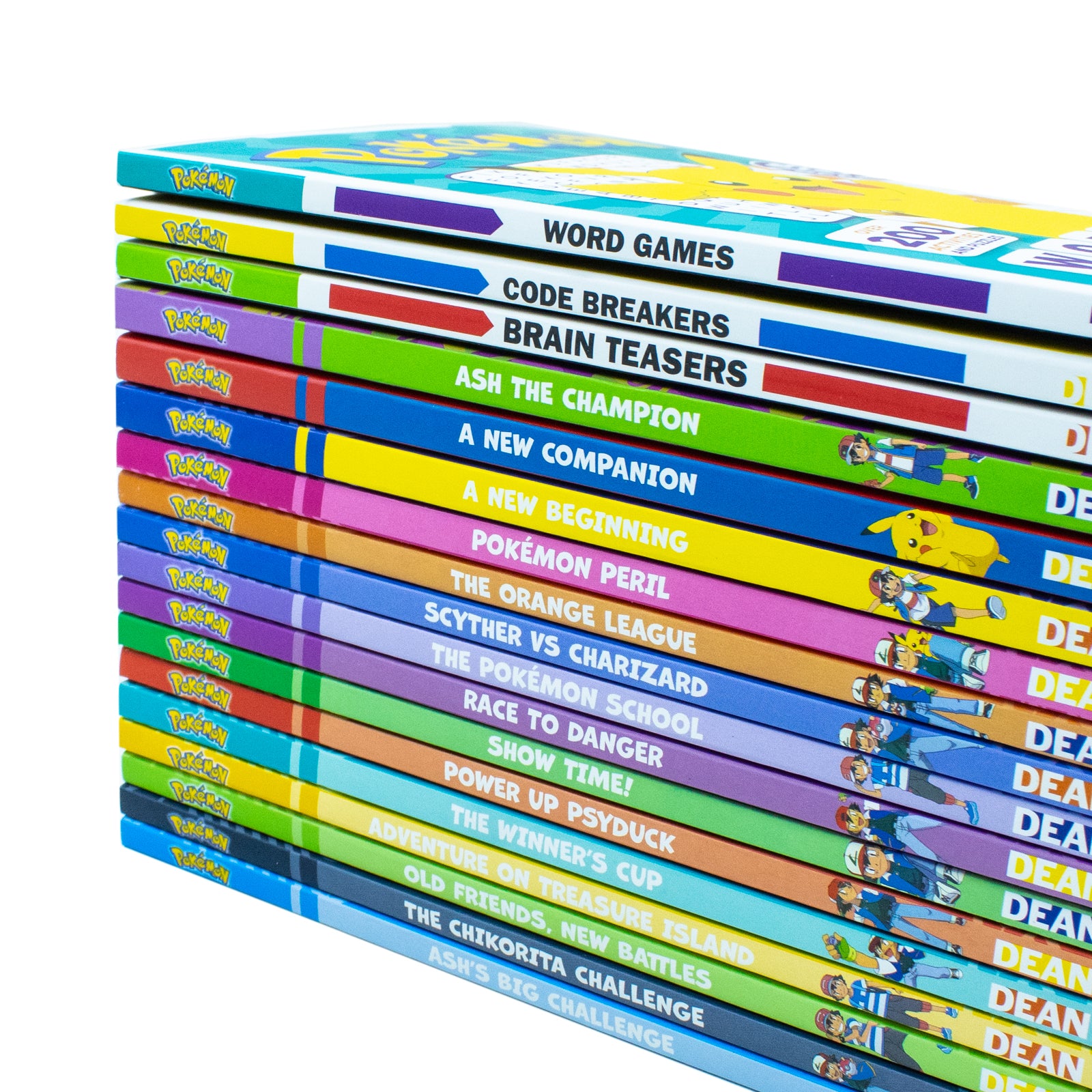 Pokemon Mega Collection 18 Books Box Set Code Breakers, Brain Teasers, Ash The Champion - Lets Buy Books