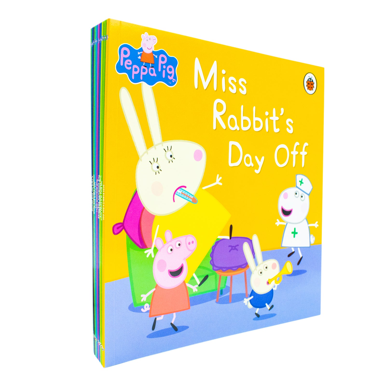 Peppa Pig Orange Bag 10 Books Collection Set including CD (The Toy Cupboard, A Trip to the Moon, Horsey Twinkle Toes, Mr Fox’s Shop,Wishing Well, The Naughty Tortoise, The Fancy Dress Party & More) - Lets Buy Books