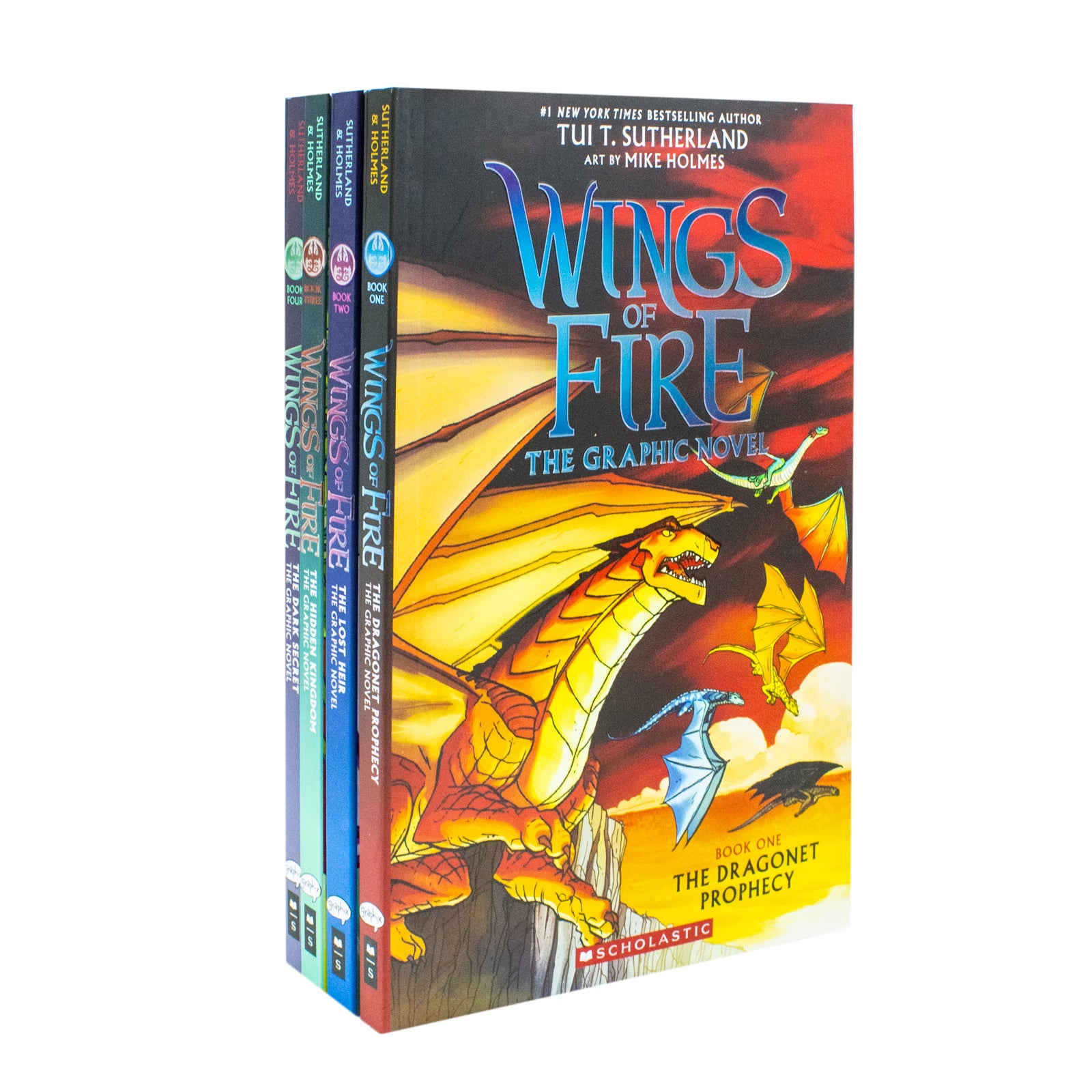 Wings of Fire Graphix Novels 1-4 Books Collection Box Set By Tui T. Sutherland - Lets Buy Books