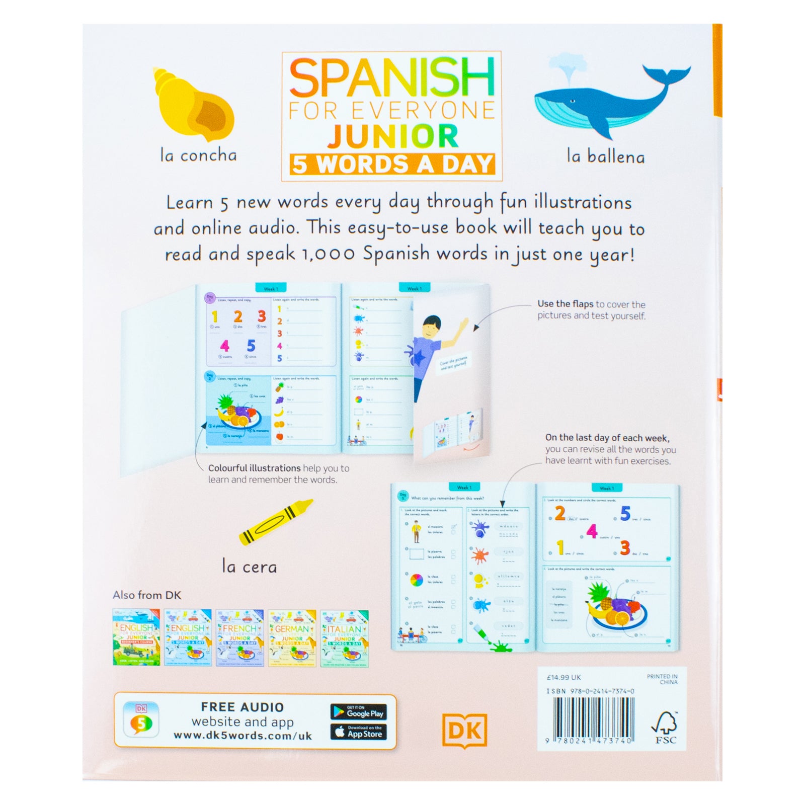 Spanish for Everyone Junior 5 Words a Day by DK - Lets Buy Books