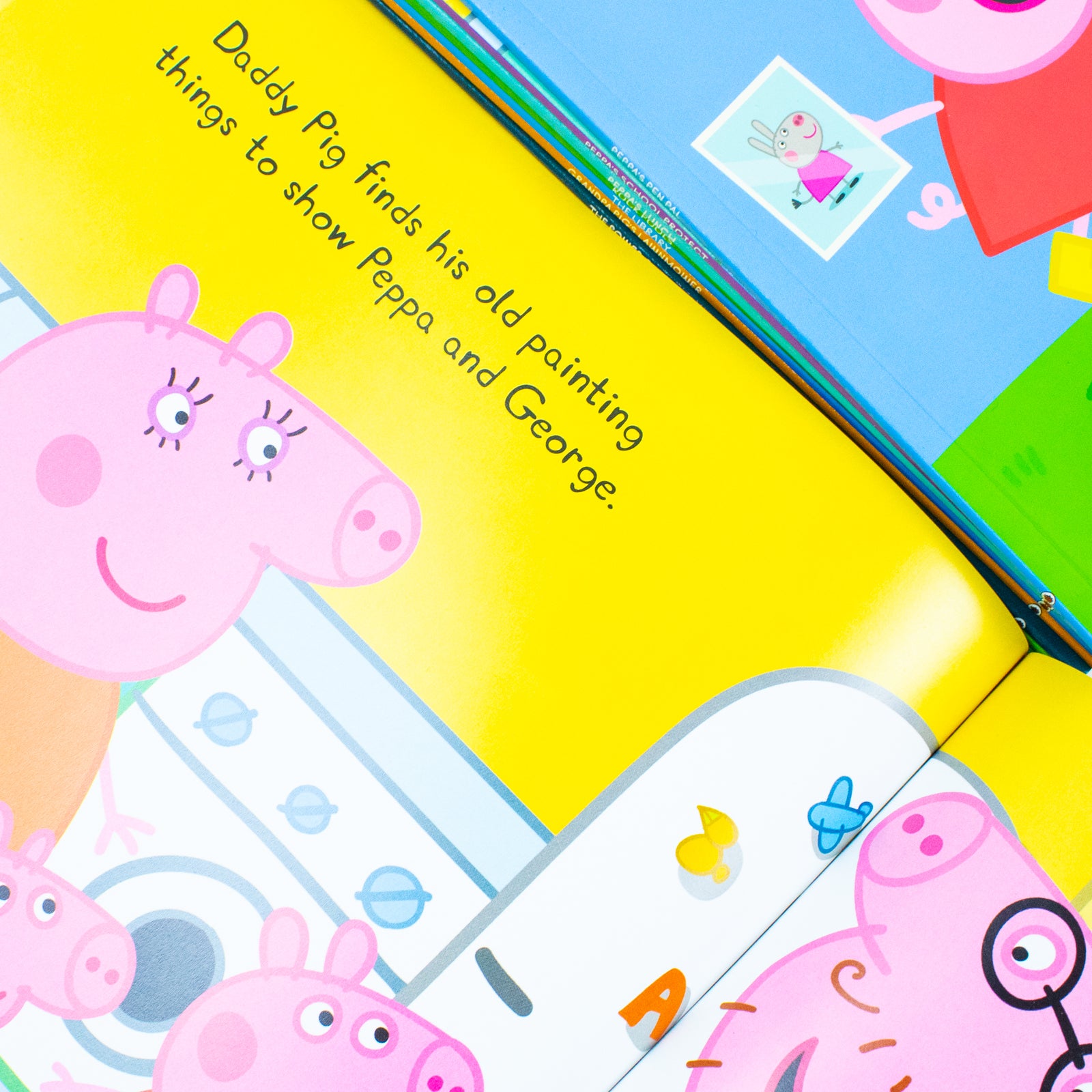 Peppa Pig Purple Bag 10 Books Collection Set including CD (Peppa's Painting, Museum, Time Capsule, Power Cut, Grandpa Pig's Lawnmower) - Lets Buy Books