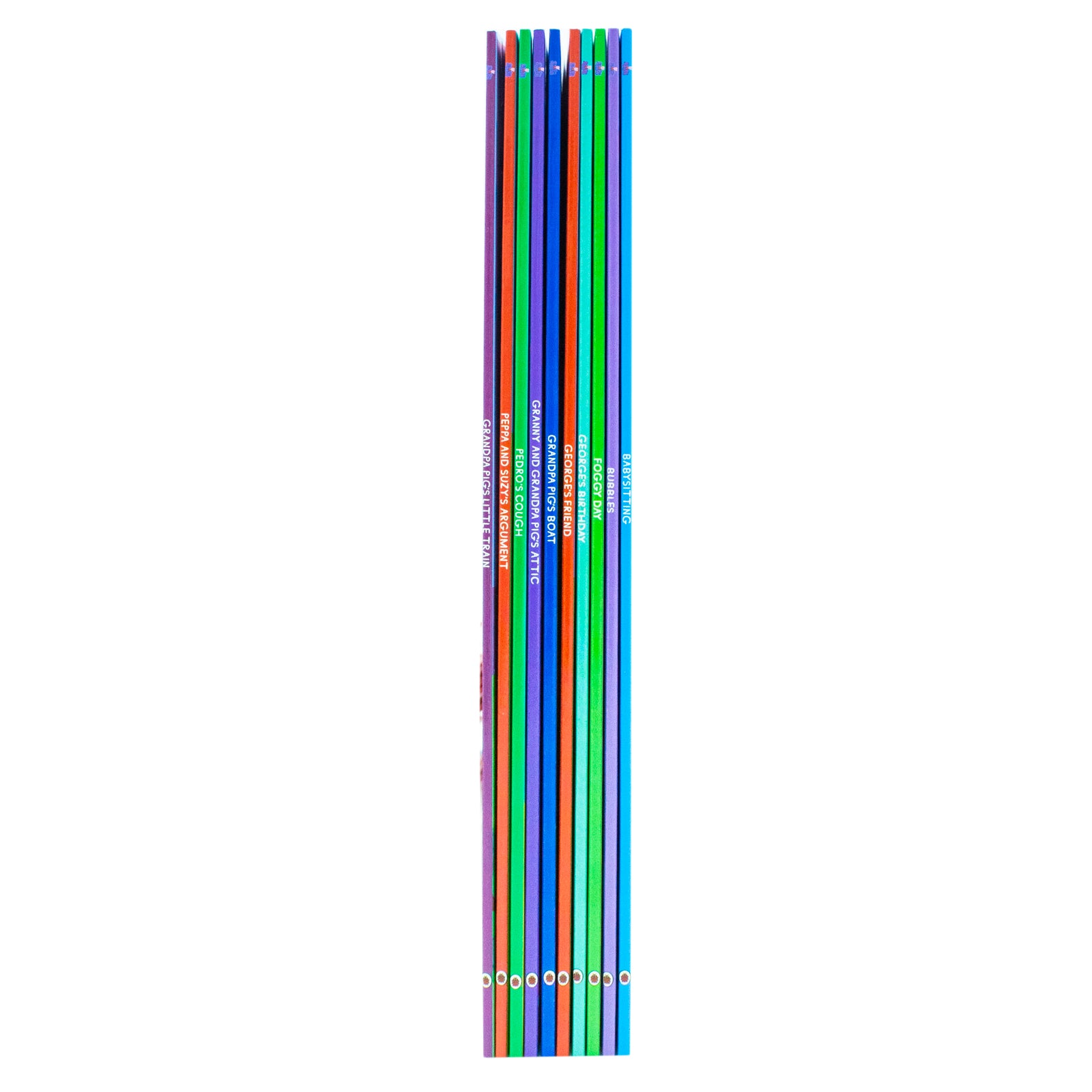 Peppa Pig Lime Bag 10 Books Collection Set including CD (Grandpa Pig’s Little Train,Peppa and Suzy’s Argument, Pedro’s Cough) - Lets Buy Books