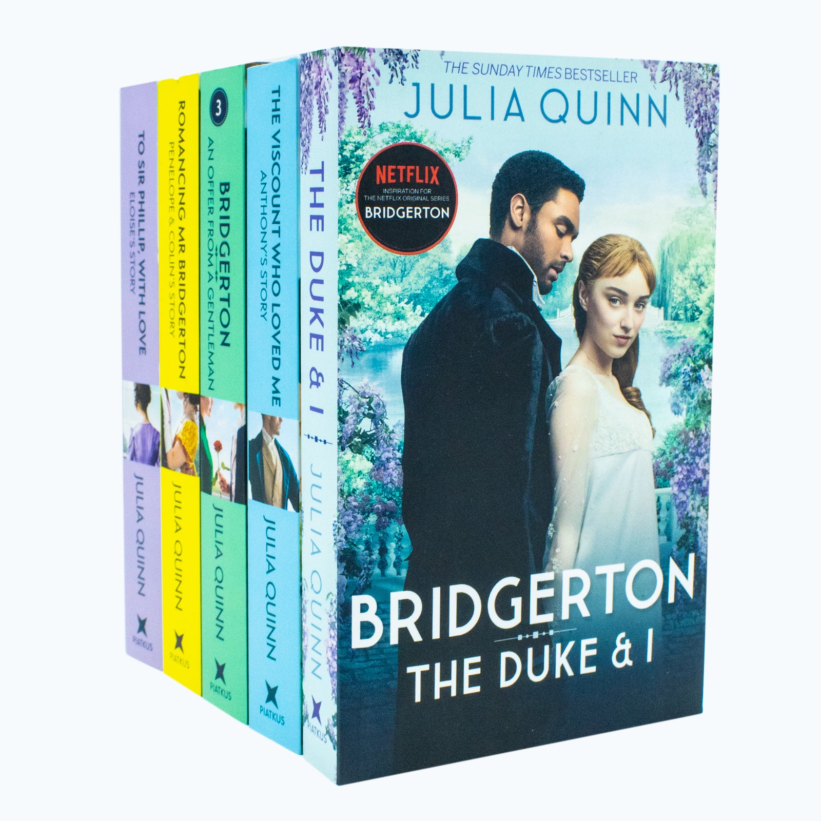 Bridgerton Family Book Series 5 Books Collection Set by Julia Quinn (The Duke And I) - Lets Buy Books