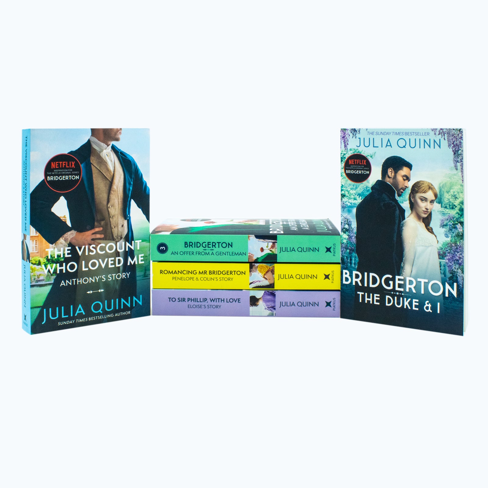 Bridgerton Family Book Series 5 Books Collection Set by Julia Quinn (The Duke And I) - Lets Buy Books