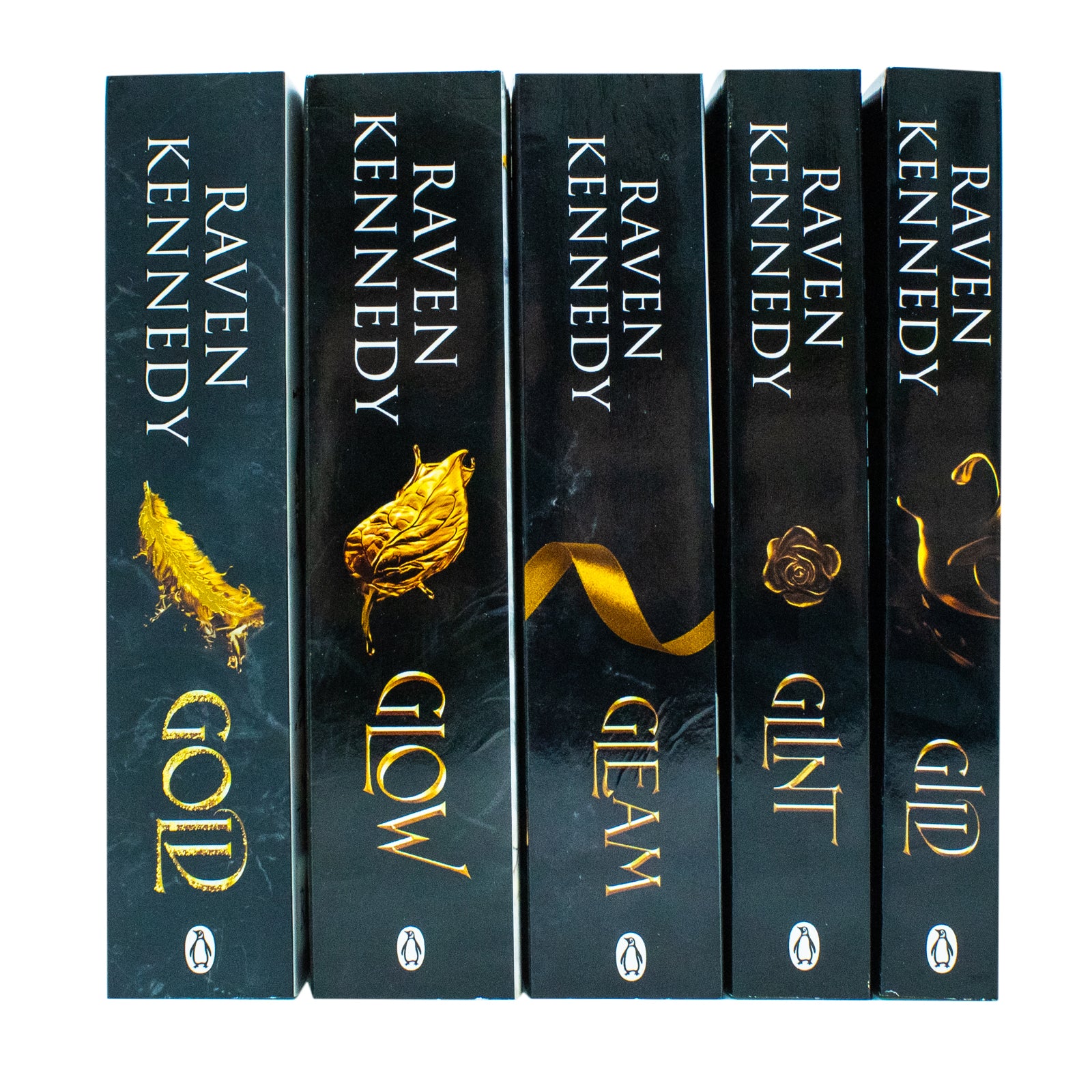 The Plated Prisoner Series 5 Books Collection Set by Raven Kennedy Glow, Gold, Gild, Glint, Gleam - Lets Buy Books