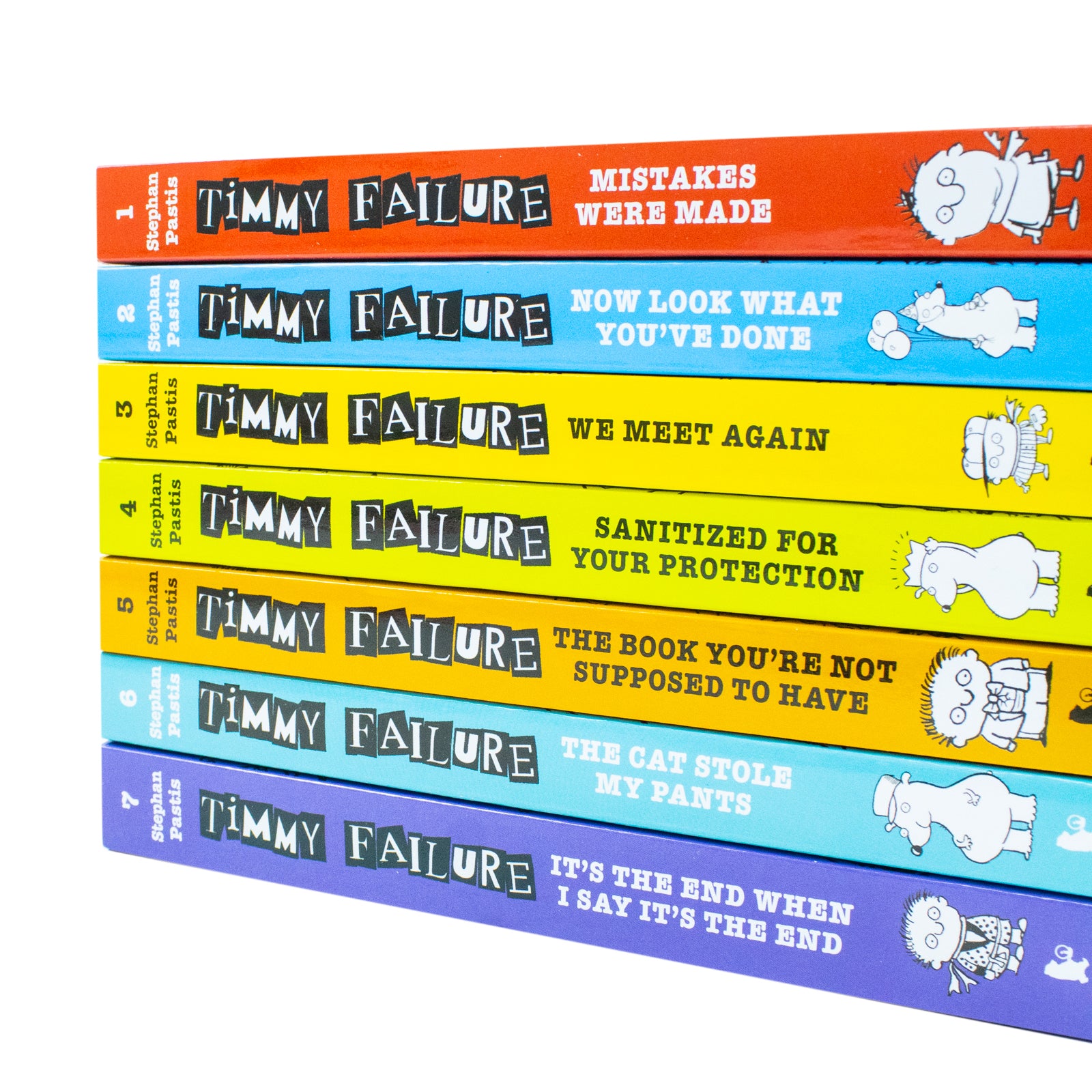Timmy Failure Series Stephan Pastis Collection 7 Books Set (Now Look What You've Done) - Lets Buy Books