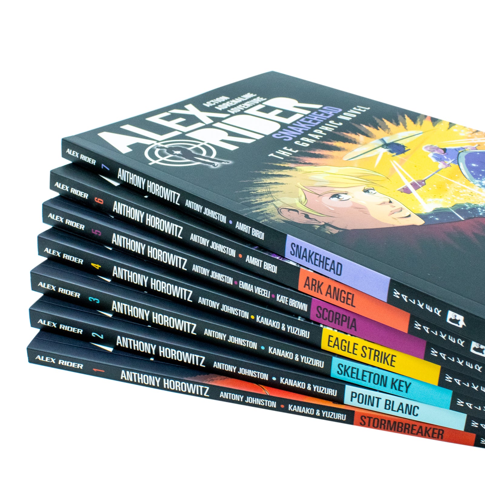 Alex Rider Graphic Novel Adventures 7 Books Collection Box Set by Anthony Horowitz Snakehead, Ark Angel - Lets Buy Books
