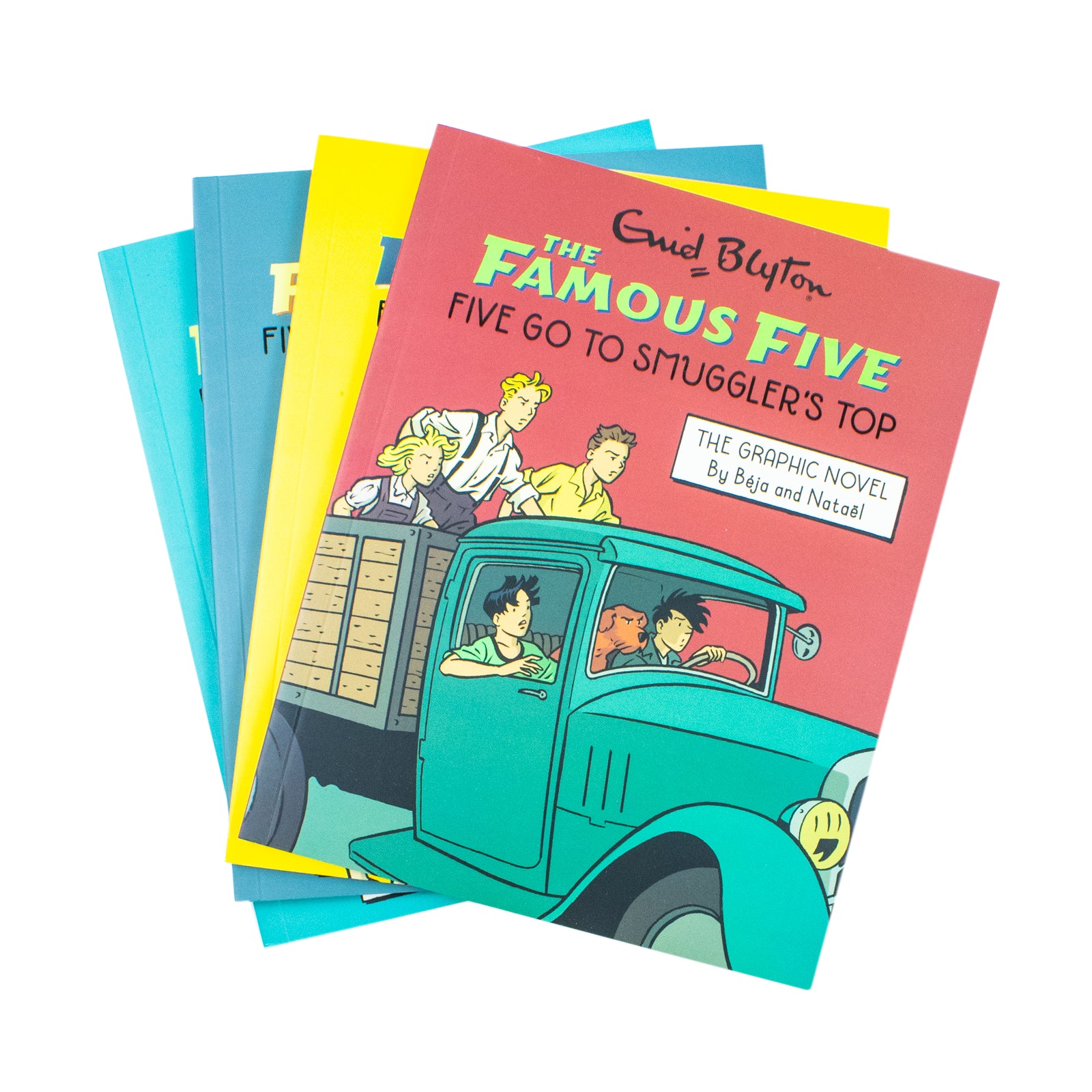 The Famous Five Graphic Novel 4 Books Collection Box Set By Enid Blyton(Five Go to Smuggler's Top, Five Run Away Together, Five Run Adventuring Again & Five on a Treasure Island) - Lets Buy Books