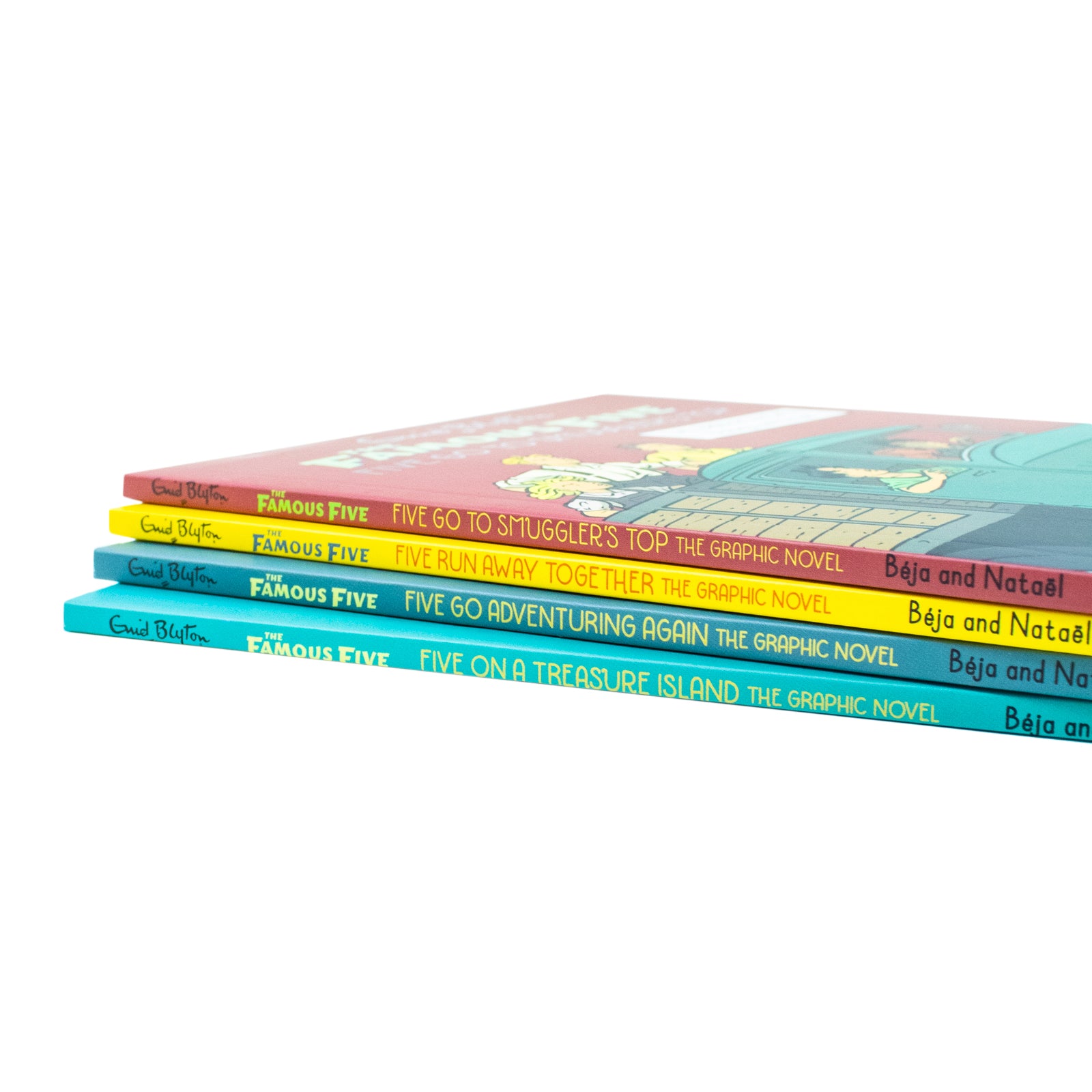 The Famous Five Graphic Novel 4 Books Collection Box Set By Enid Blyton(Five Go to Smuggler's Top, Five Run Away Together, Five Run Adventuring Again & Five on a Treasure Island) - Lets Buy Books