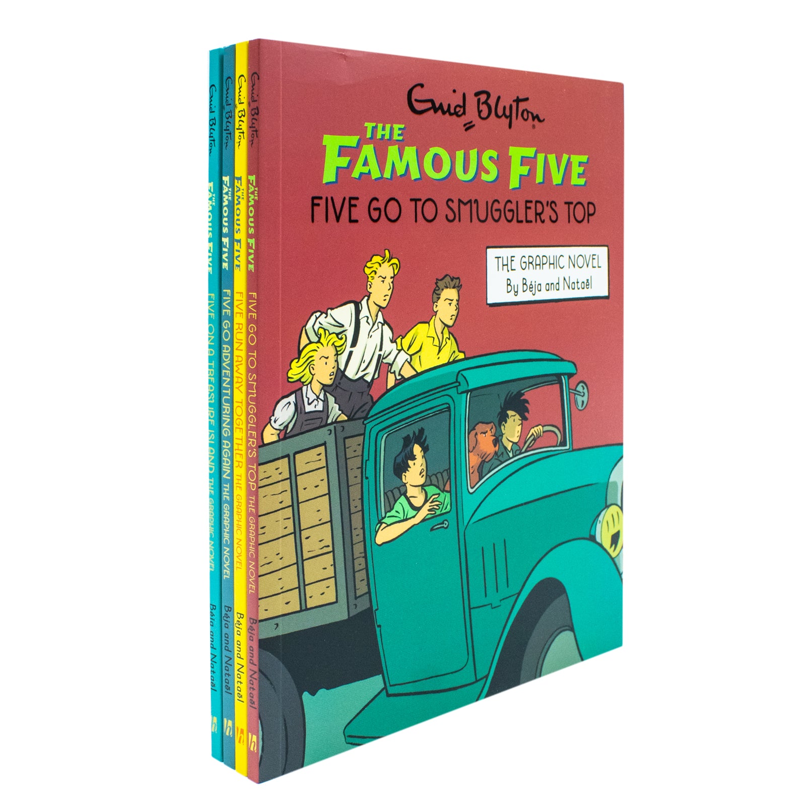 The Famous Five Graphic Novel 4 Books Collection Box Set By Enid Blyton(Five Go to Smuggler's Top, Five Run Away Together, Five Run Adventuring Again & Five on a Treasure Island) - Lets Buy Books