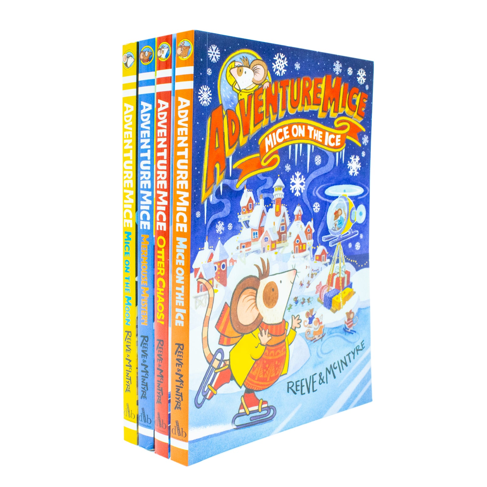 Adventure Mice 4 Books Collection Set by Reeve & McIntyre (Mice on the Ice, Otter Chaos, Mermouse Mystery, Mice on the Moon) - Lets Buy Books