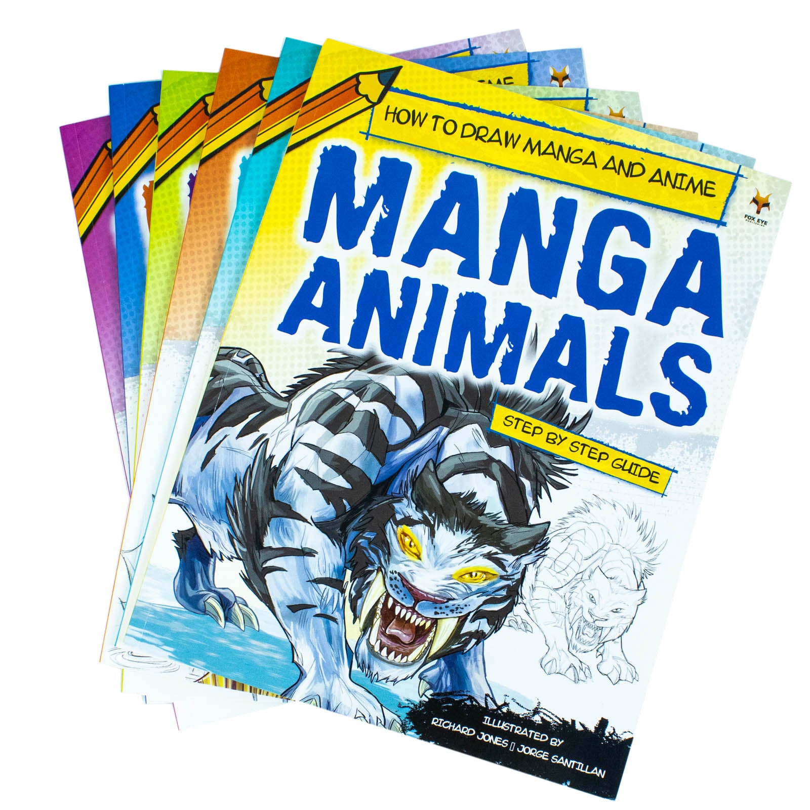 Step By Step Guide How To Draw Manga and Anime For Beginners 6 Books Collection Set Animals - Lets Buy Books