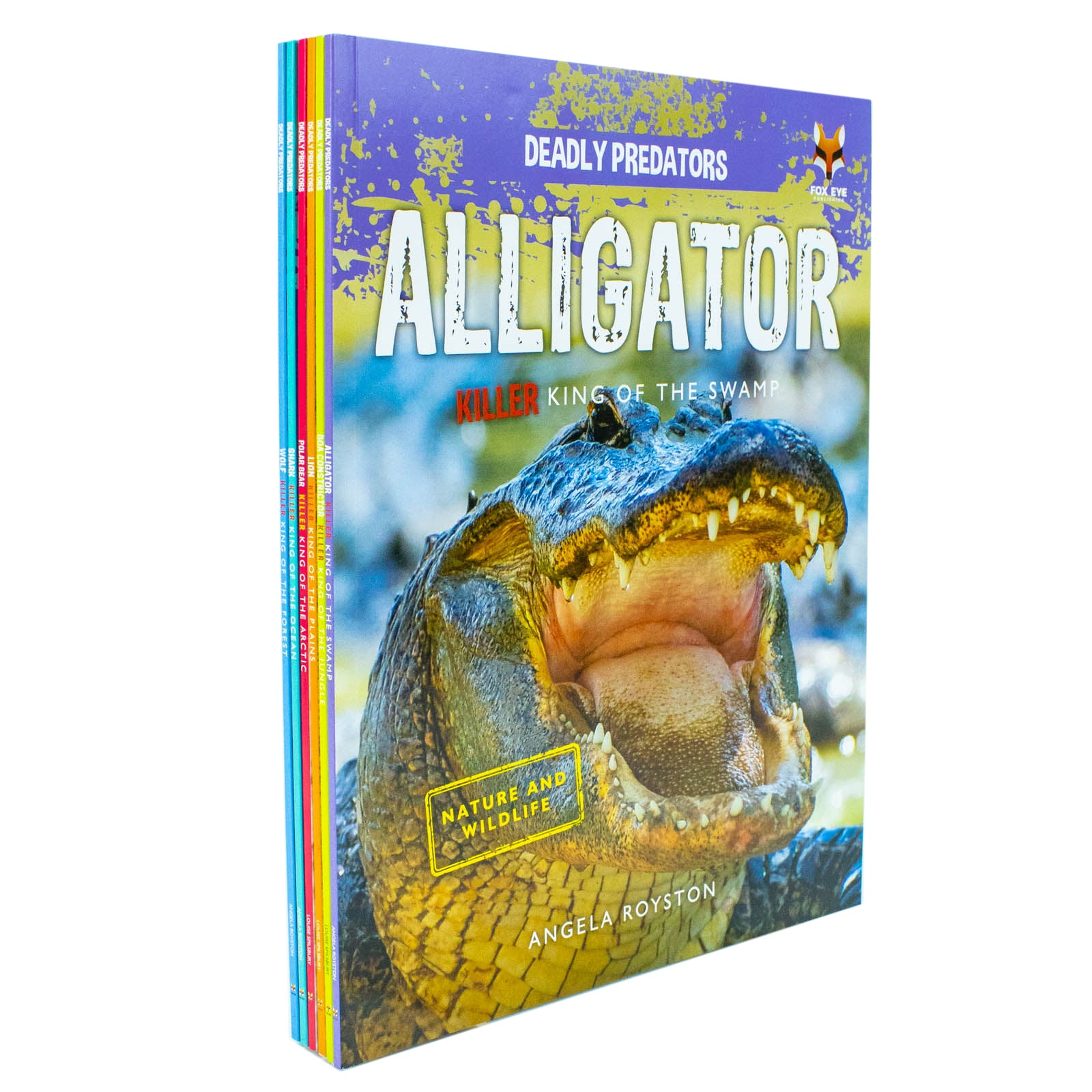 Deadly Predators Killer Kings of the Animal Kingdom 6 Books Collection Set Alligator, Lion - Lets Buy Books