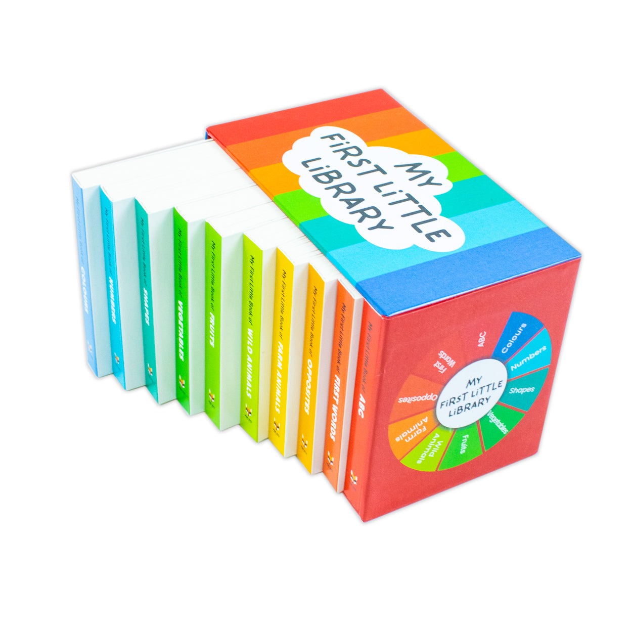My First Little Library 10 Books Collection Set (Shapes, Numbers, First Words, Farm Animals) - Lets Buy Books