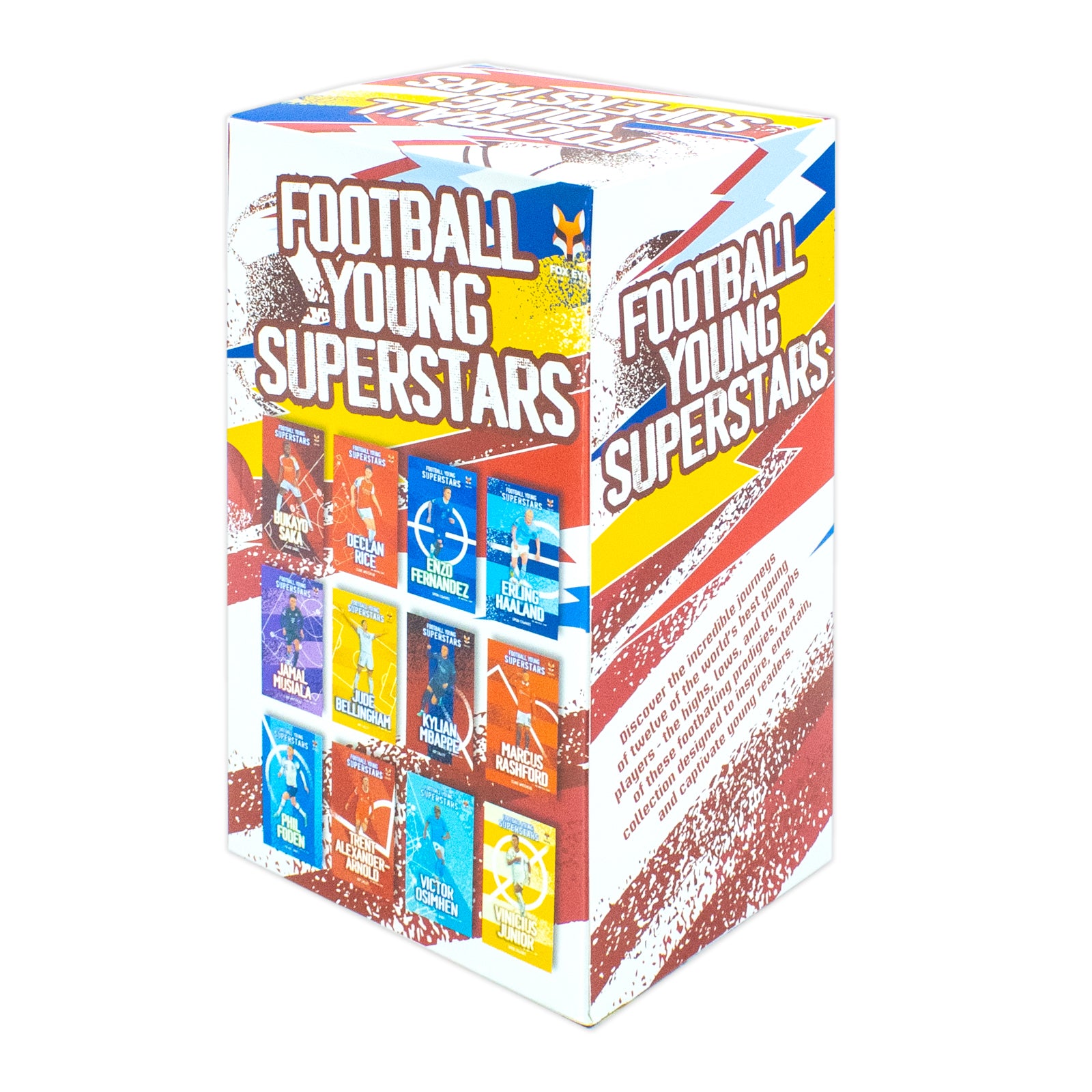Football Young Superstars 12 Books Box Set Jude Bellingham, Marcus Rashford, Phil Foden - Lets Buy Books